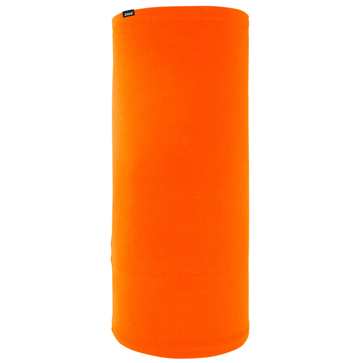 Bright orange Zan Headgear Motley Tube, versatile fleece-lined headgear for warmth and comfort in cold climates.