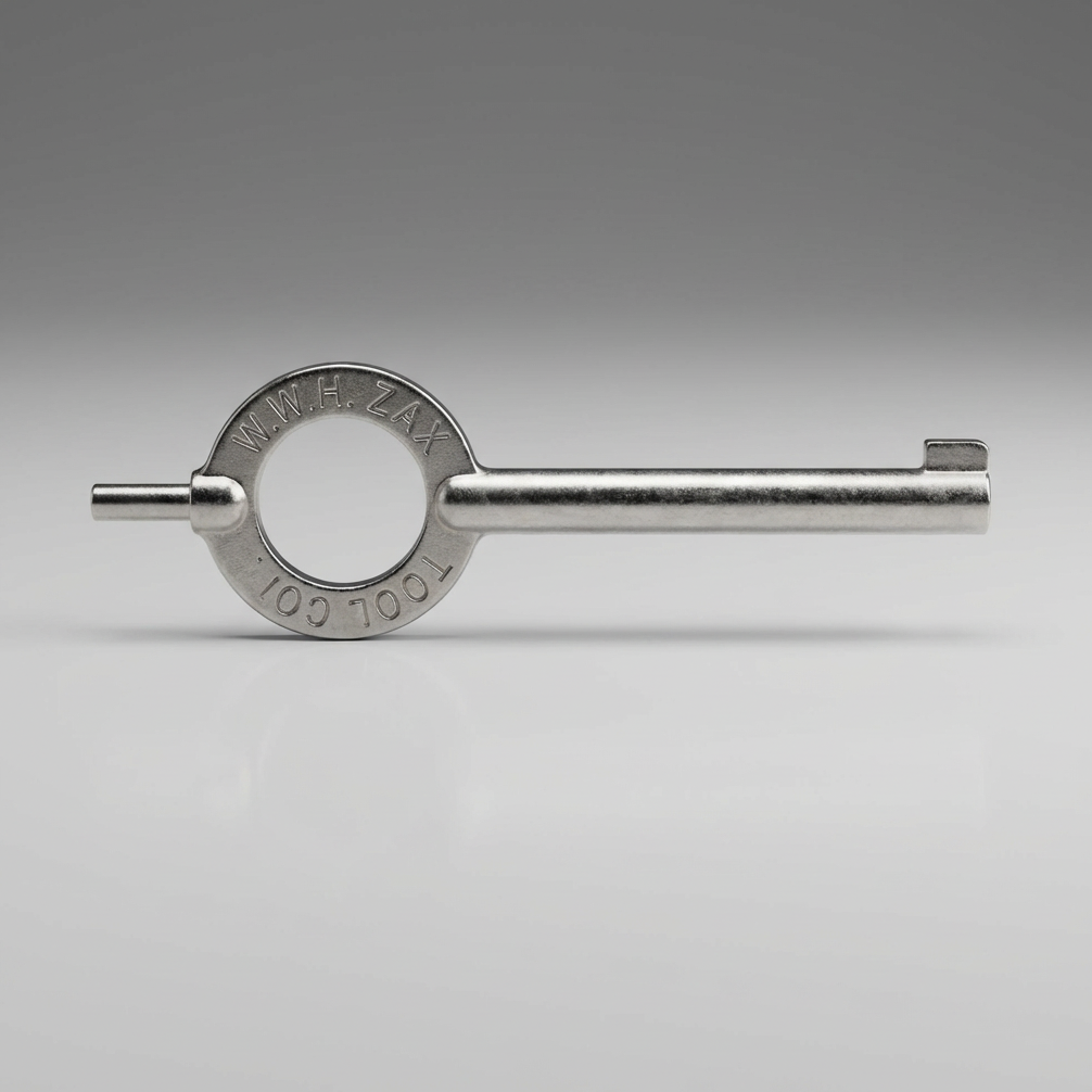 Metal Zak Tool Standard Handcuff Key Z99 – Police Handcuff Key USA Made on a gray background
