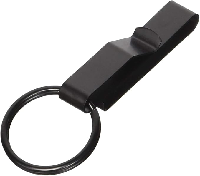 Zak Tool ZT52 Low Profile Key Ring Holder for 2.25-inch duty belts in black stainless steel, ideal for law enforcement and EMS professionals