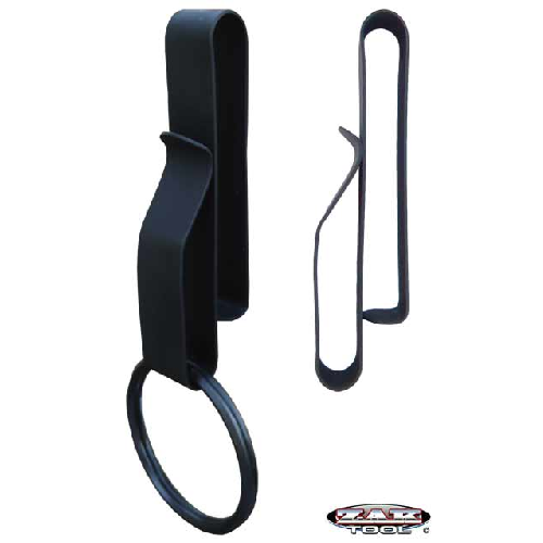 Zak Tool ZT52 Low Profile Key Ring Holder for 2.25-inch duty belts in black stainless steel, ideal for law enforcement and EMS professionals