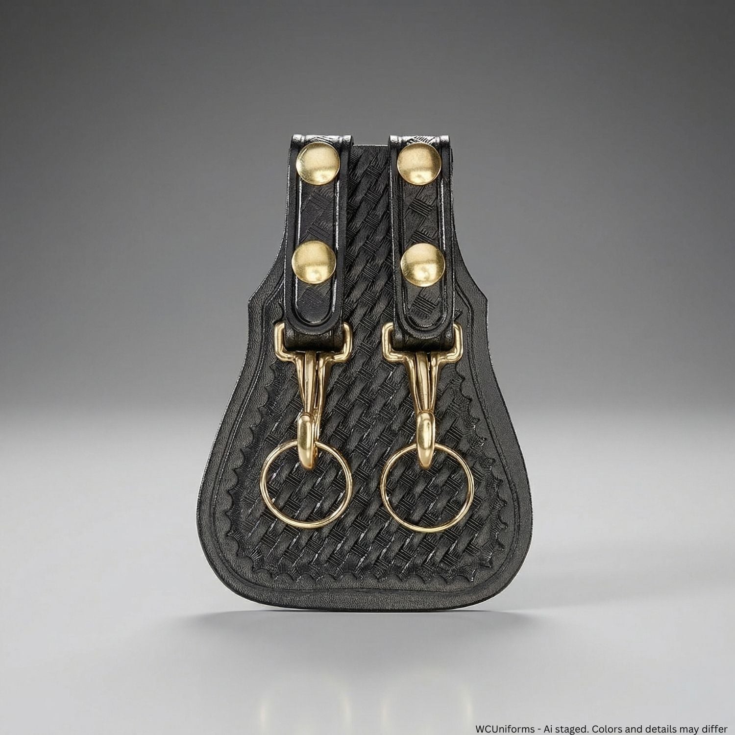 Aker Leather 562 Double Key Flap Basketweave Duty Key Holder - WCUniforms
