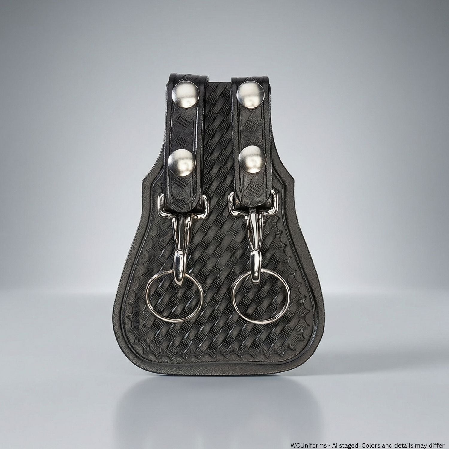 Aker Leather 562 Double Key Flap Basketweave Duty Key Holder - WCUniforms