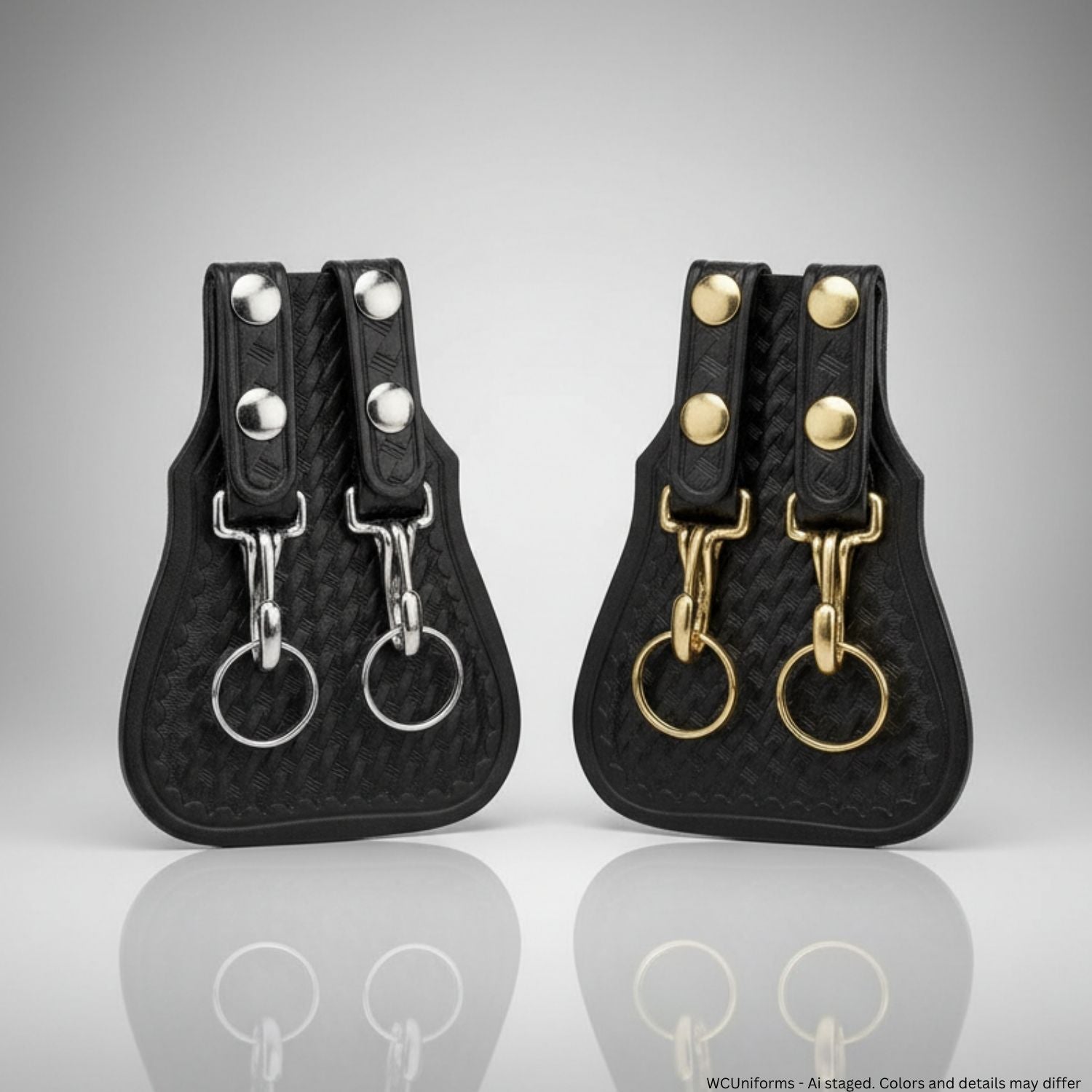 Aker Leather 562 Double Key Flap Basketweave Duty Key Holder - WCUniforms