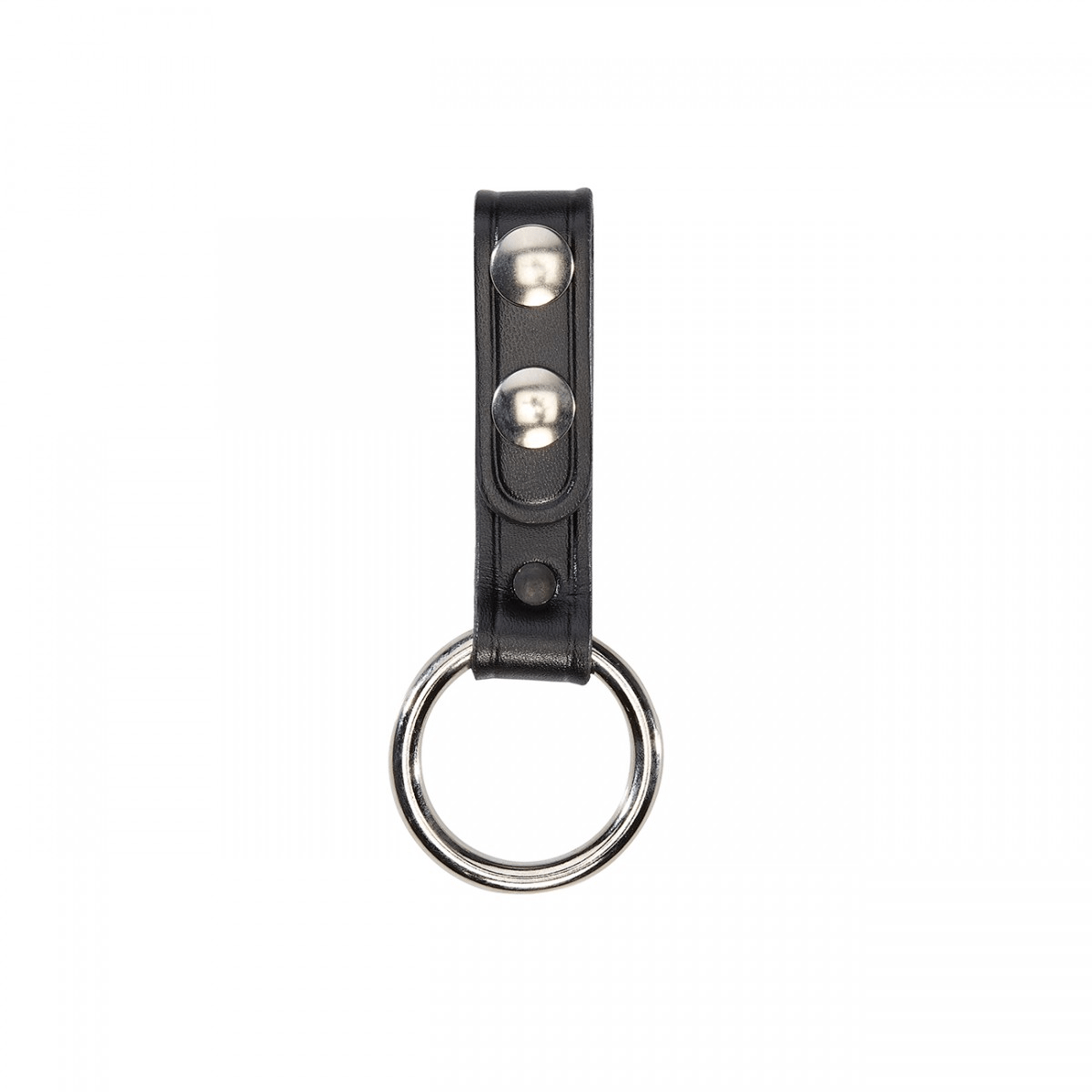 Aker Leather Baton Ring Strap featuring premium cowhide and solid brass snaps for secure attachment to belts.