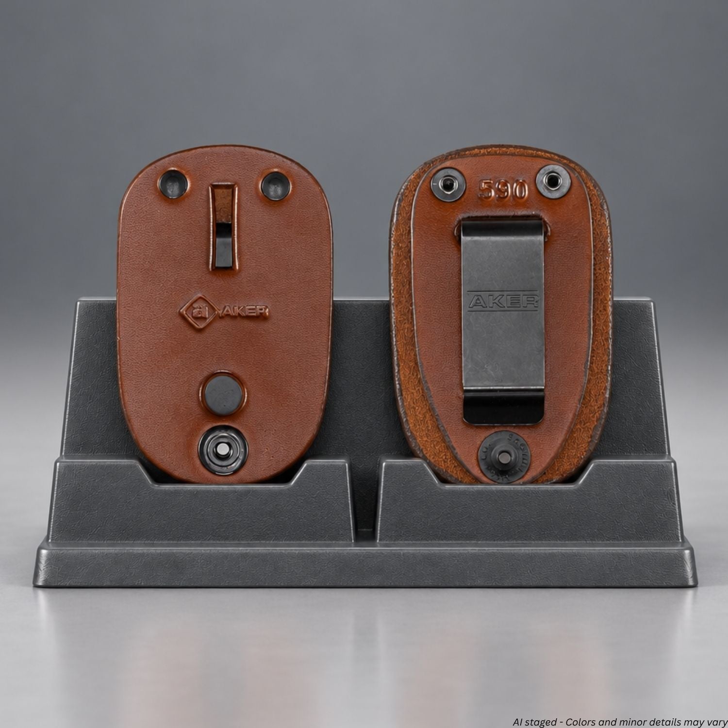 Aker Leather Clip-On Federal Badge Holder 590 - WCUniforms