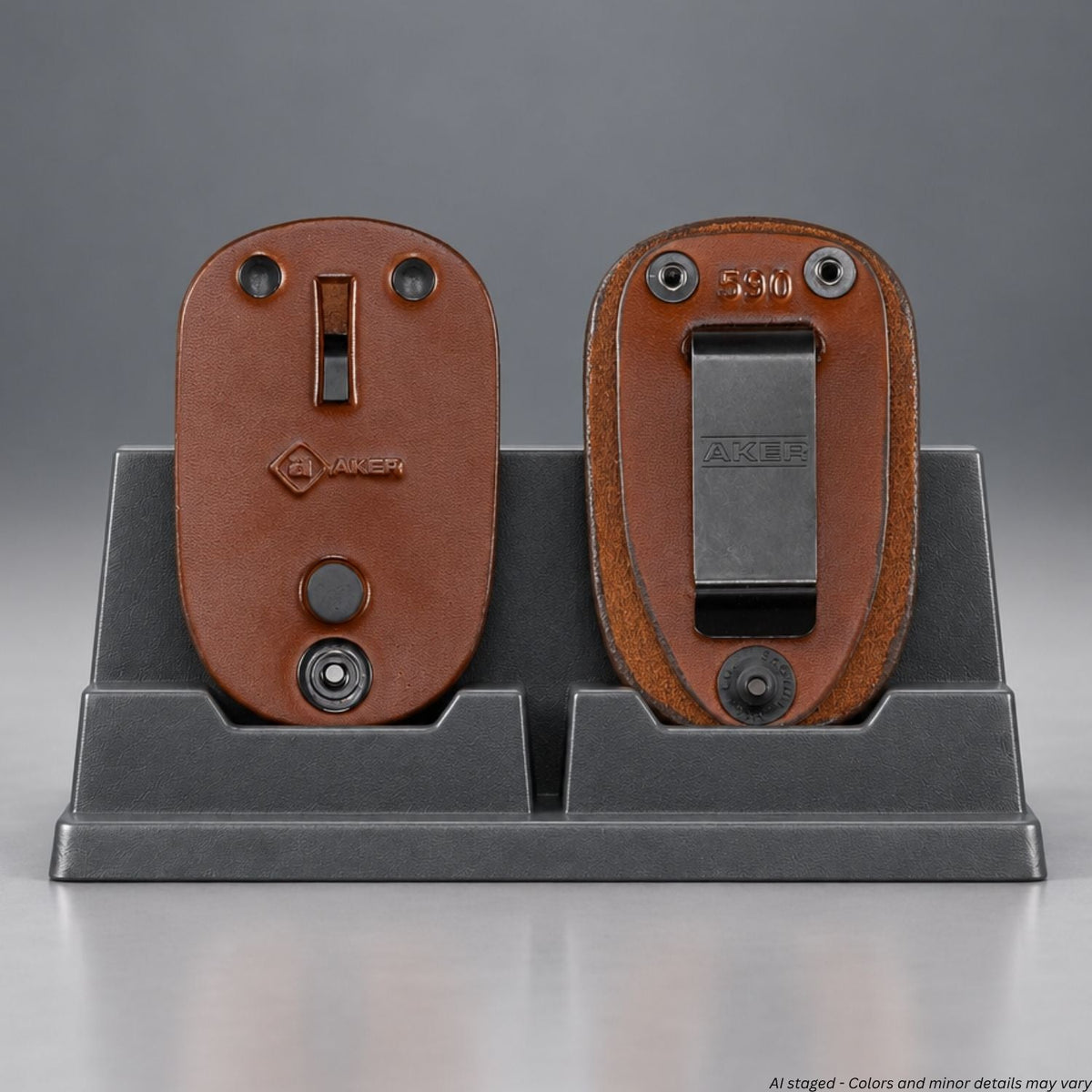 Aker Leather Clip-On Federal Badge Holder 590 - WCUniforms