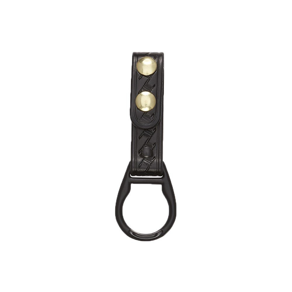 Aker Leather Side Handle Baton Ring Strap with premium cowhide and solid brass snaps, designed for belts up to 2-1/4.