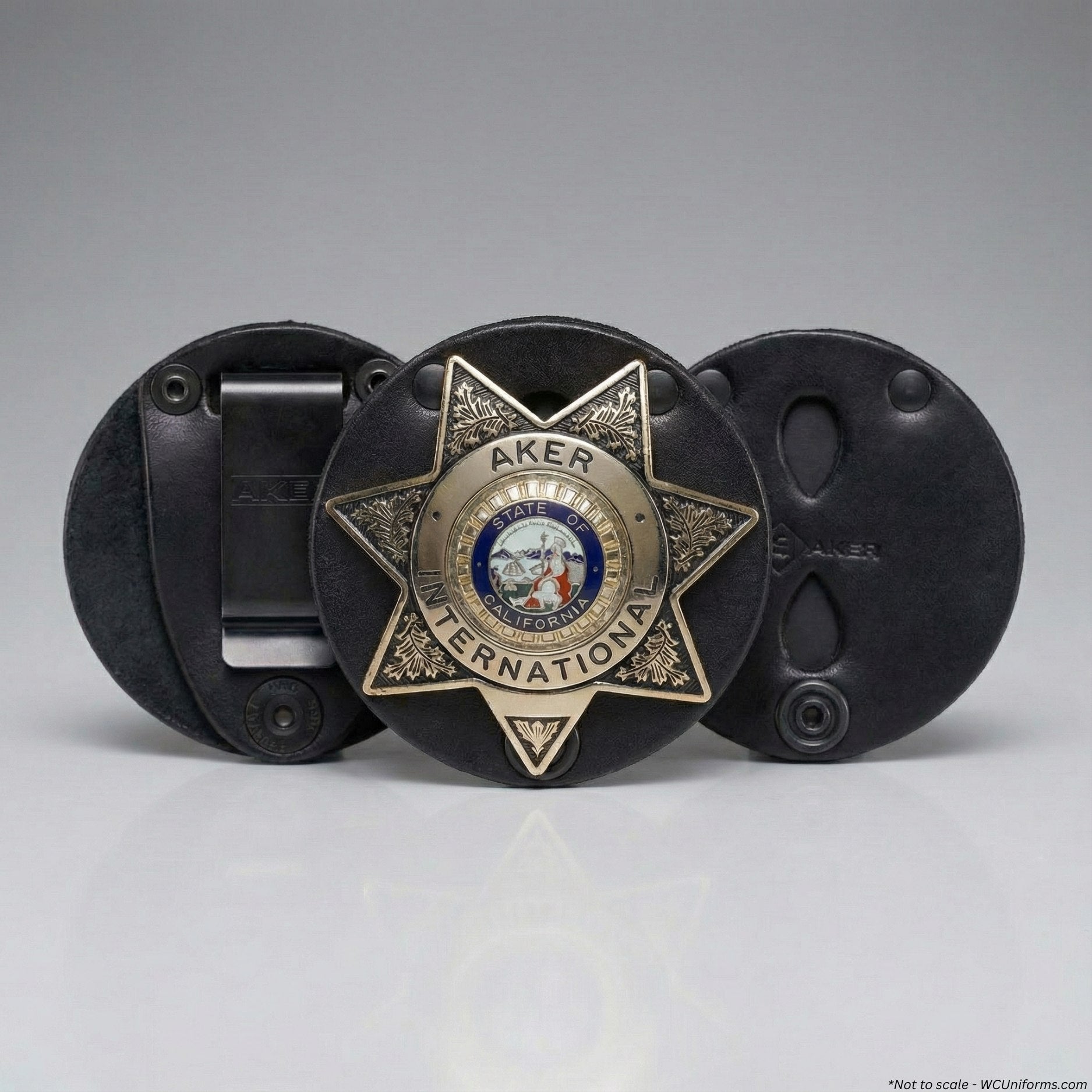 Aker Leather Star Badge Holder 592 for 1.75" Belts - WCUniforms