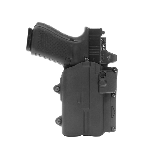 Alien Gear Rapid Force Level 2 Slim Holster showcasing side view with handgun, designed for optimal retention and compact carry.