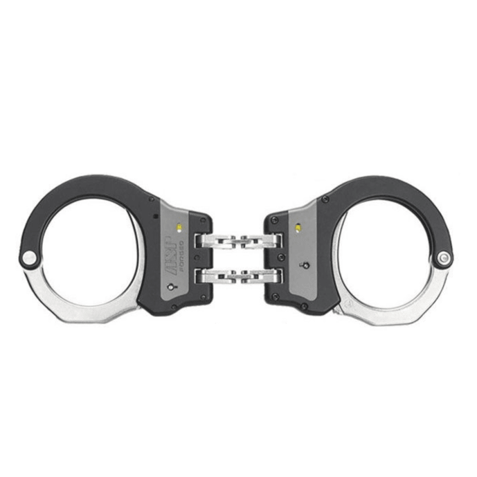 ASP Identifier Ultra Plus Hinged Handcuffs Gray 5607 on a white background