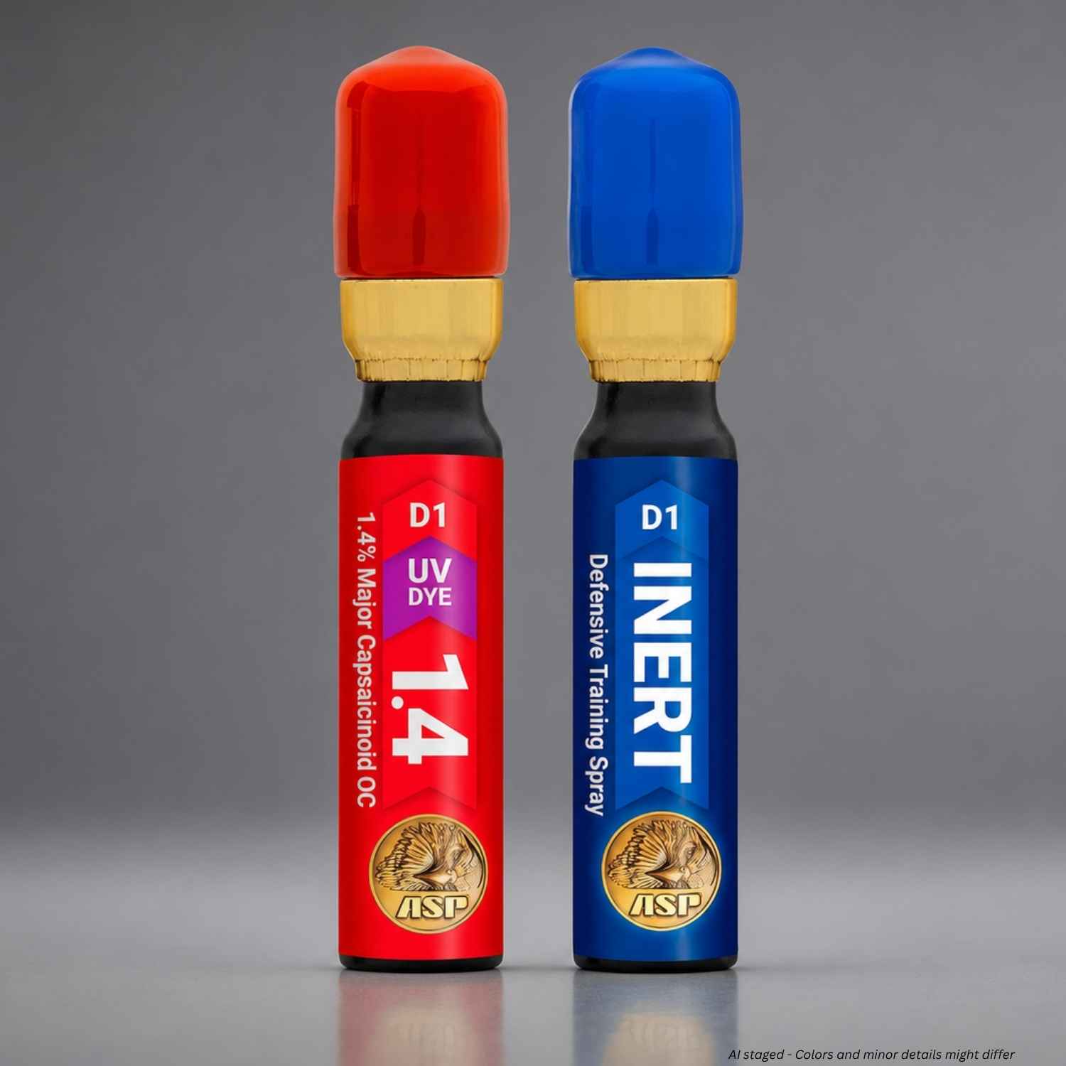 ASP Palm Defender D1 Heat OC 54910 red and Inert 54911 blue insert combo pack