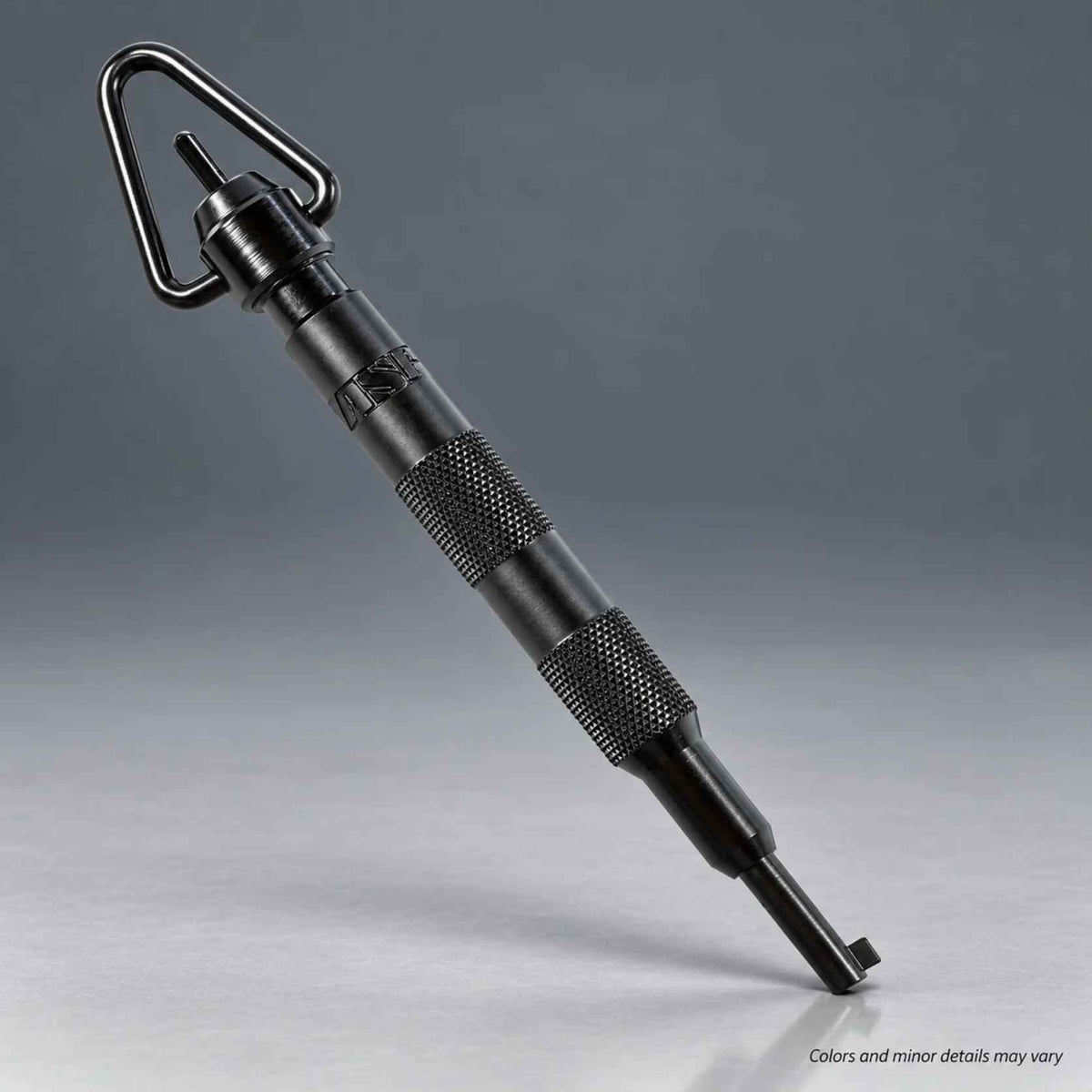ASP Swivel S1 handcuff key 56252 in black with knurled aluminum grip, triangle swivel bail, and double lock pin