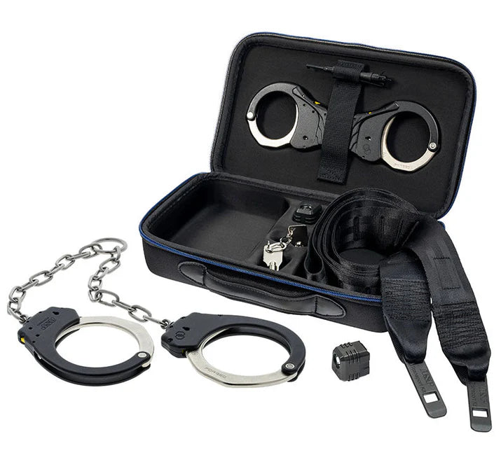 ASP Transport Plus Belt 56186 Rigid Plus Cuff wrist restraints showing center belt channel attachment