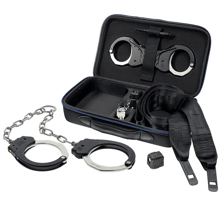 ASP Transport Plus Belt 56186 Rigid Plus Cuff wrist restraints showing center belt channel attachment