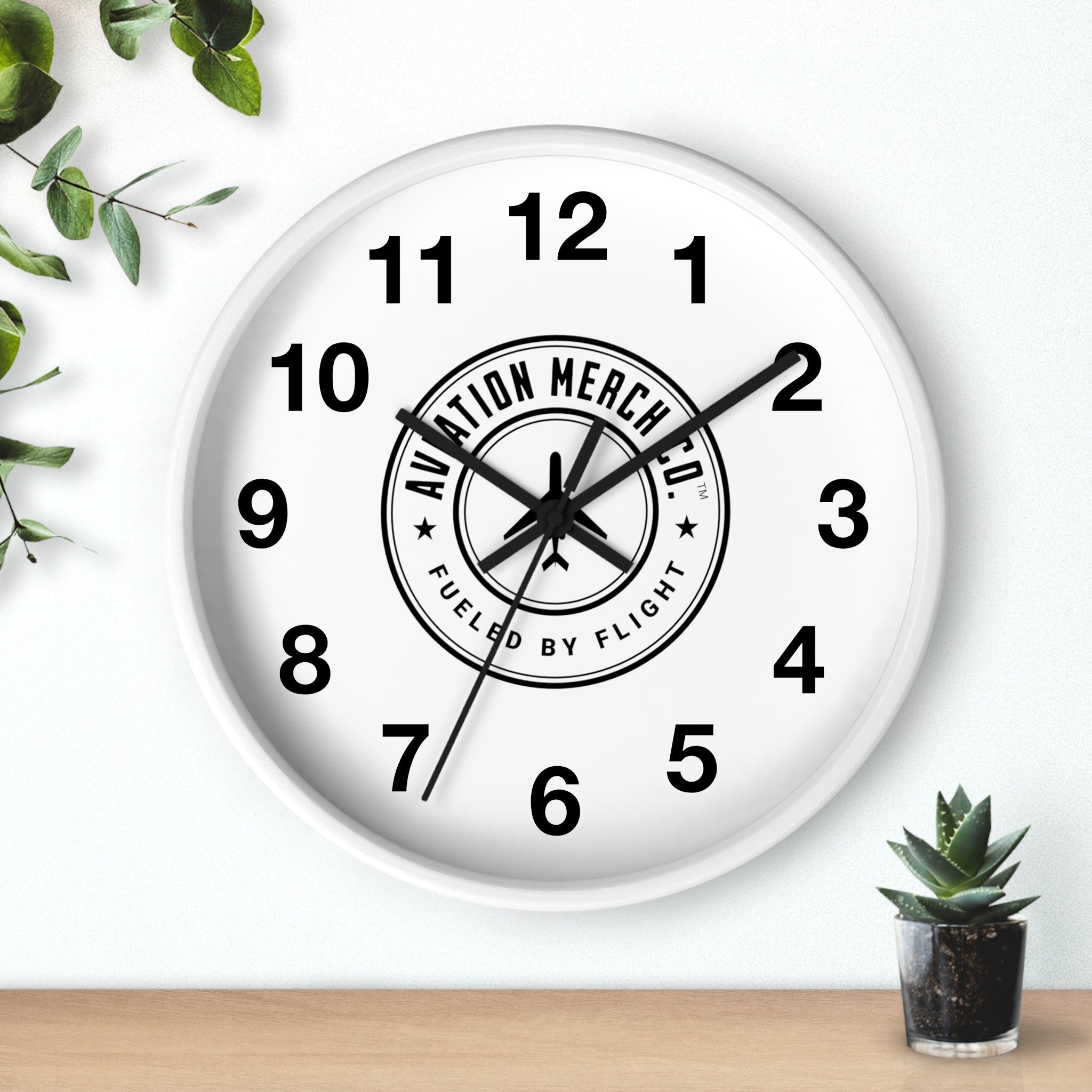 Aviation Merch Co. Logo 10" Wall Clock - Various Colors - Home Decor - WCUniforms