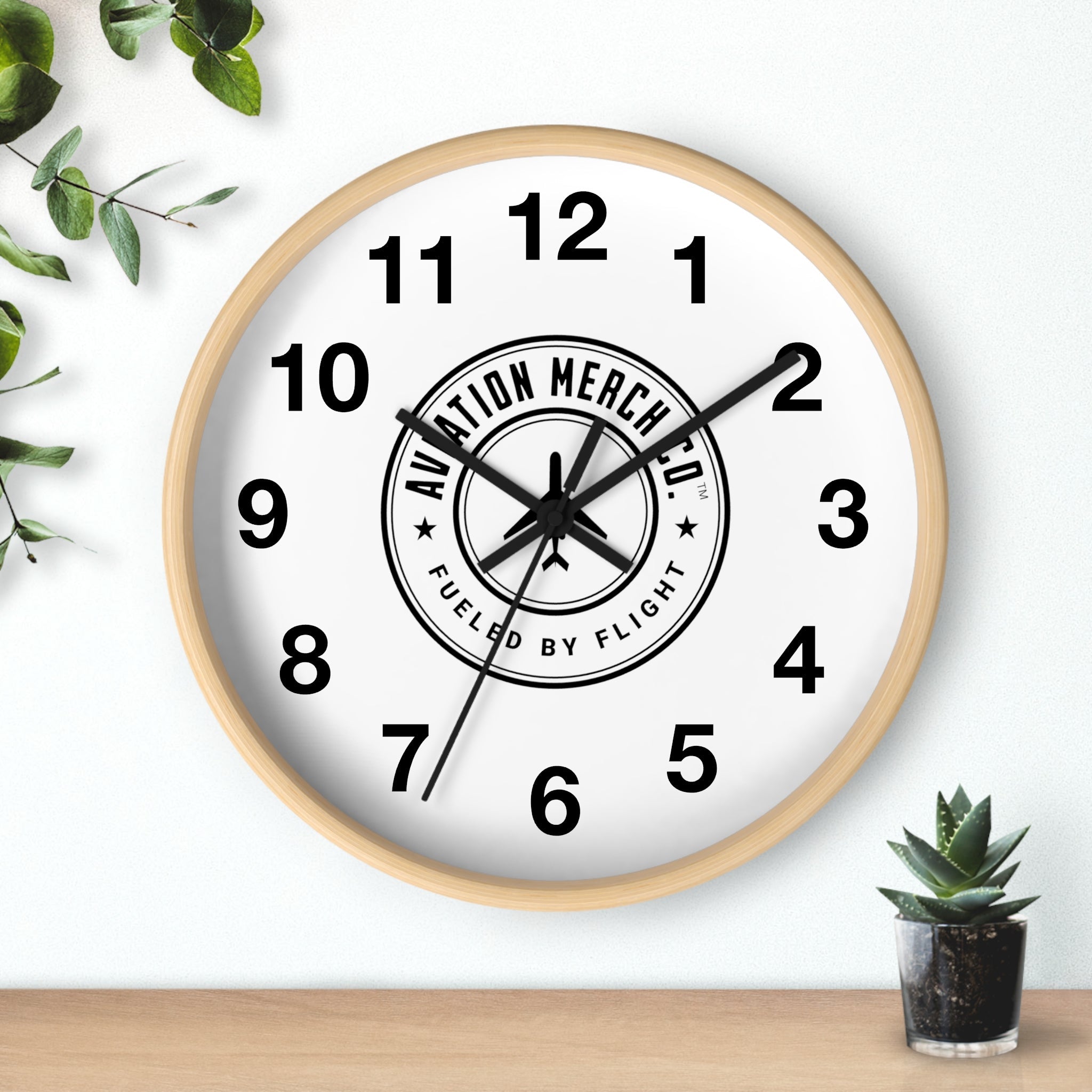 Aviation Merch Co. Logo 10" Wall Clock - Various Colors - Home Decor - WCUniforms