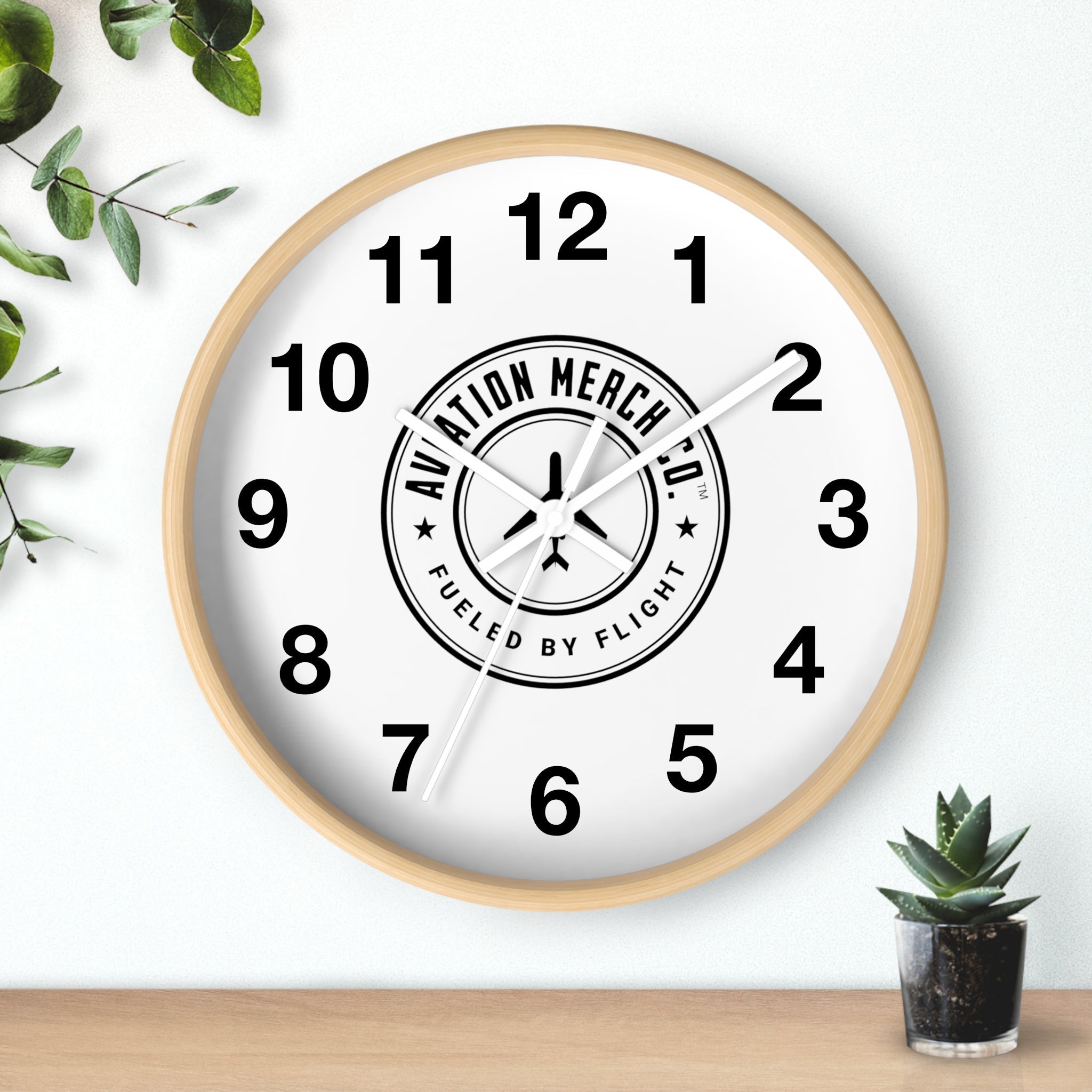 Aviation Merch Co. Logo 10" Wall Clock - Various Colors - Home Decor - WCUniforms
