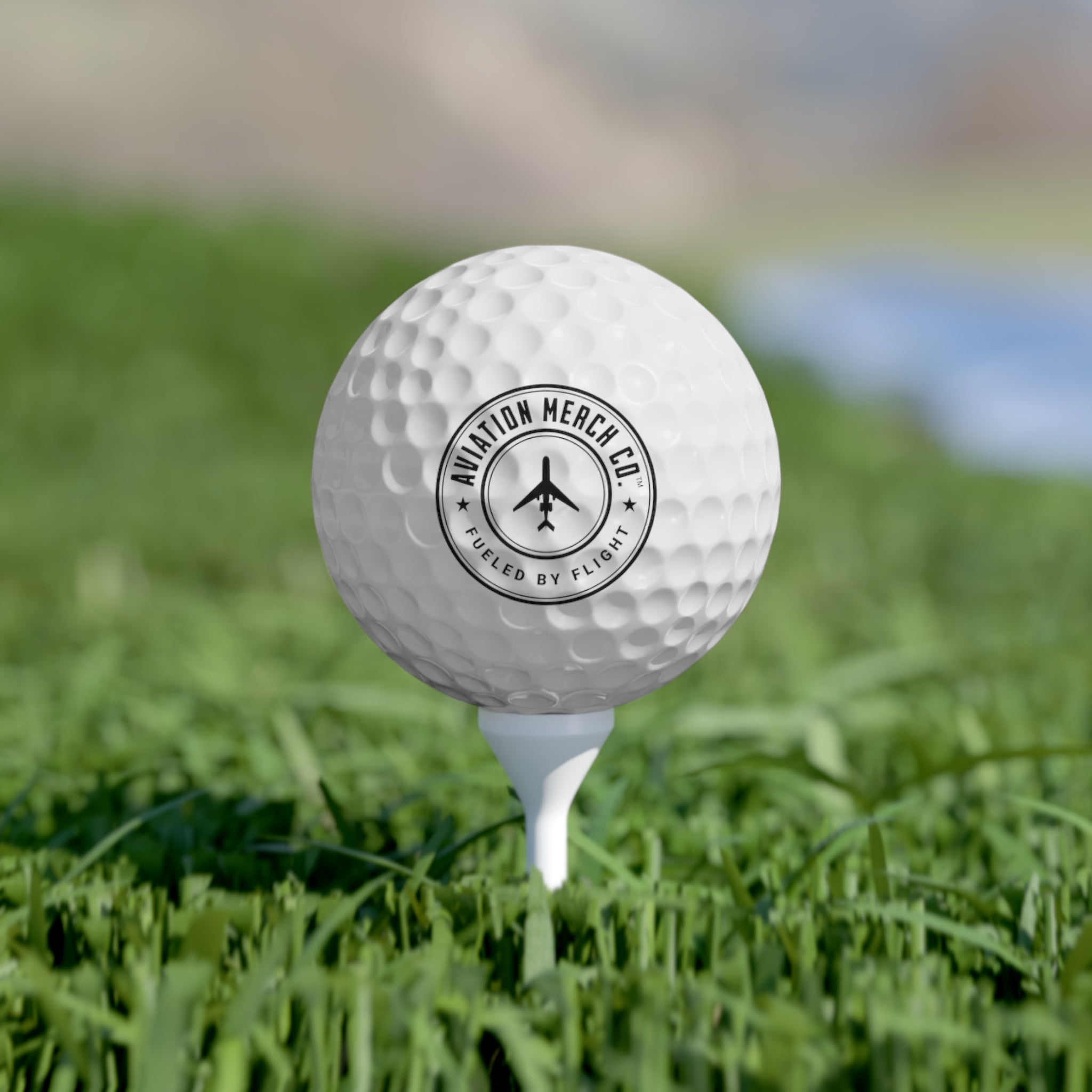Aviation Merch Co. Logo in Black Golf Balls, 6pcs - Accessories - WCUniforms