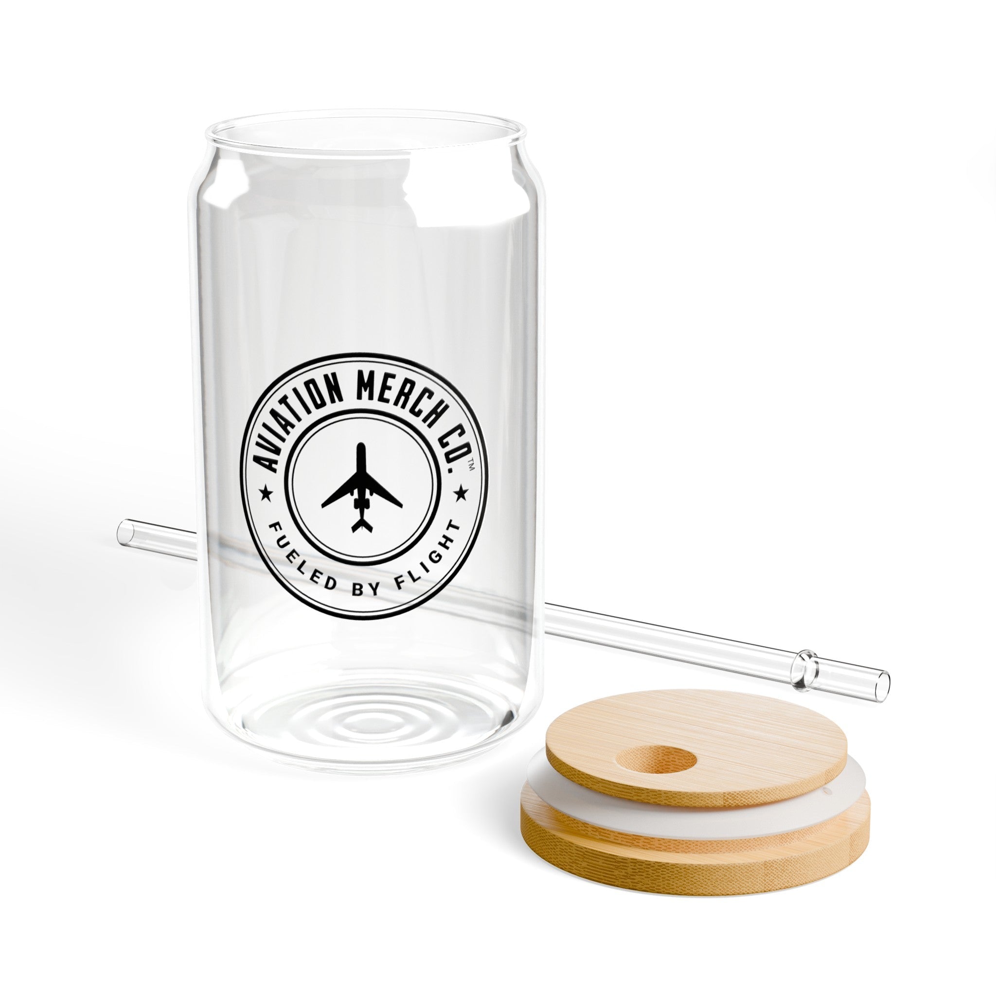 Aviation Merch Co. Logo Sipper Glass 16oz - Mug - WCUniforms