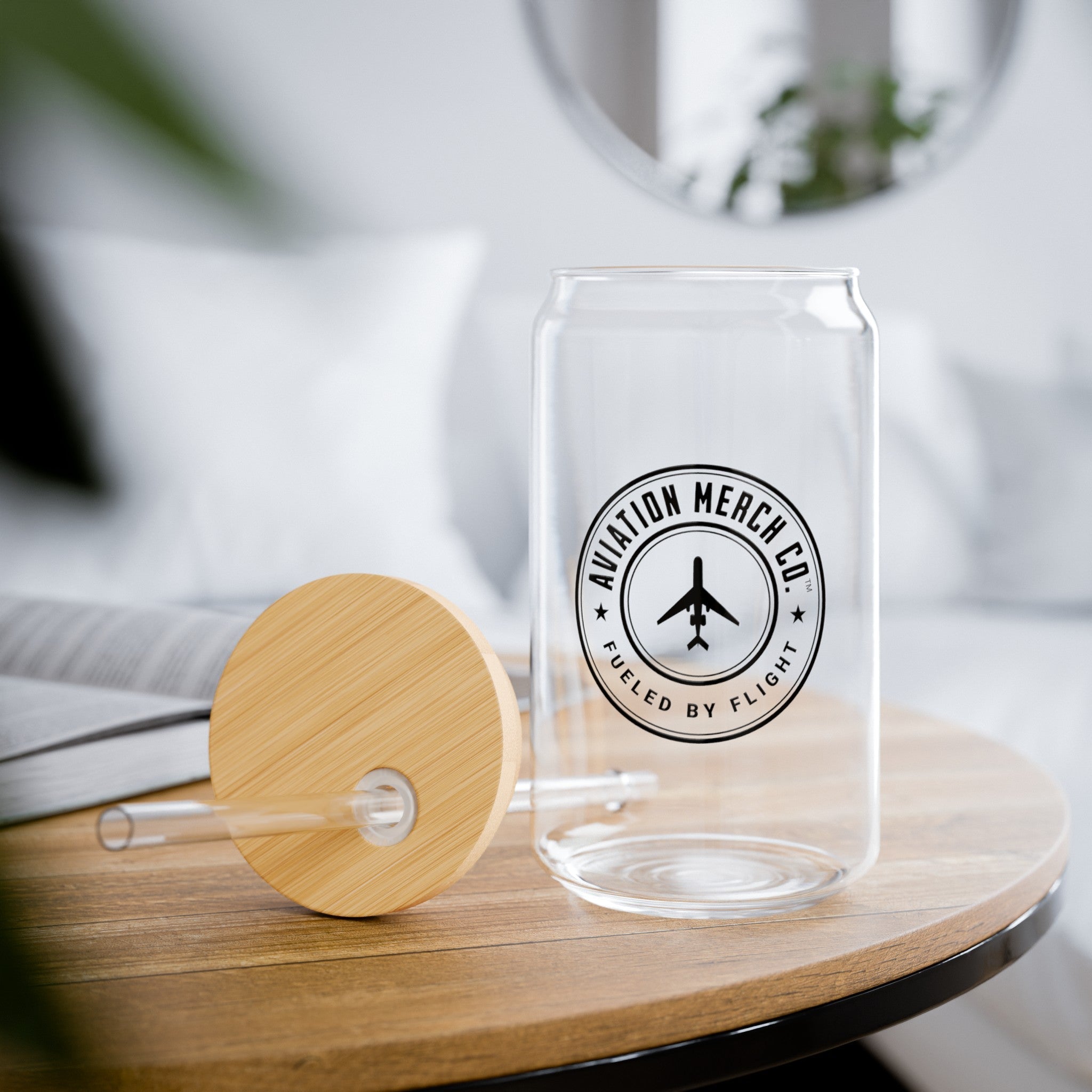 Aviation Merch Co. Logo Sipper Glass 16oz - Mug - WCUniforms