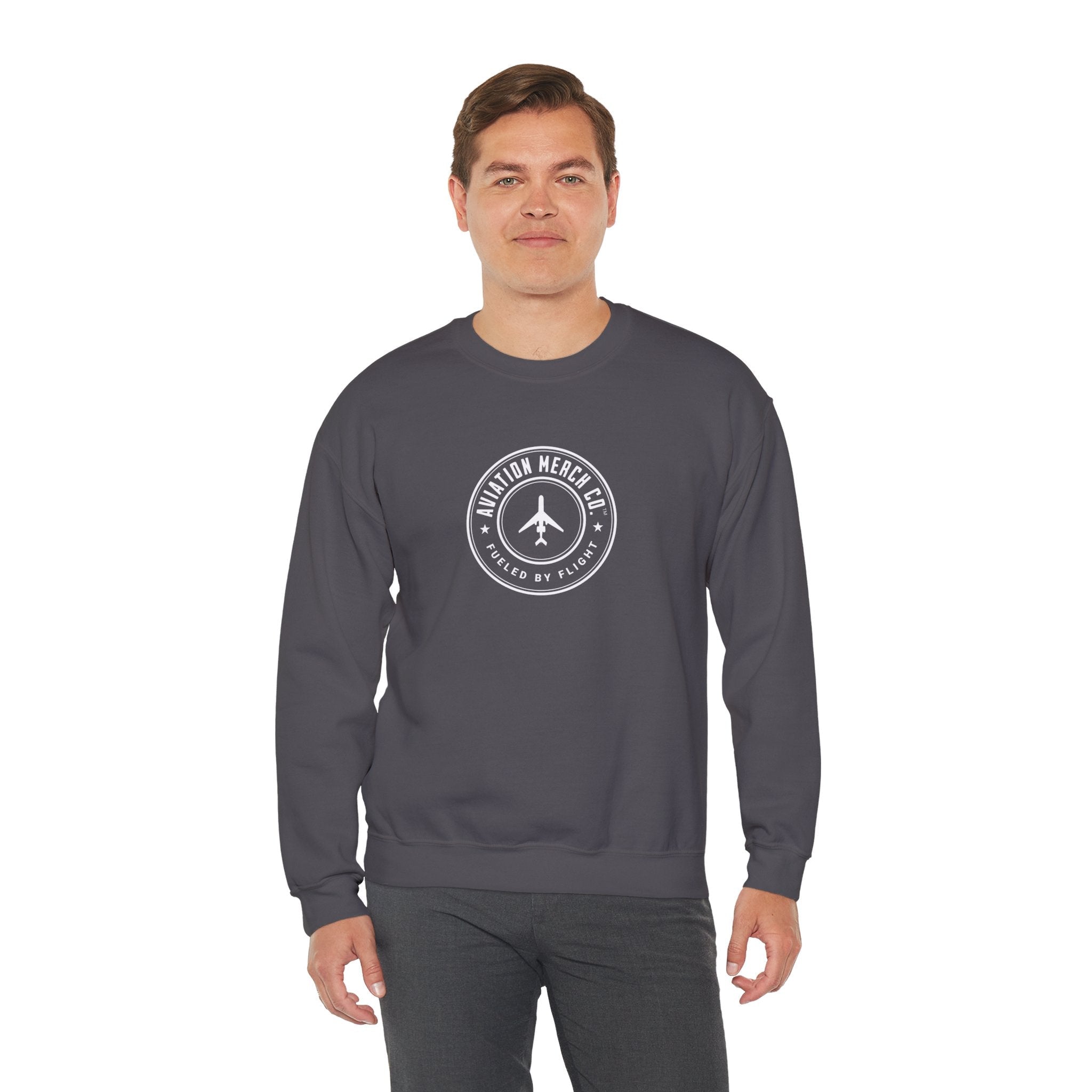 Aviation Merch Co. Logo Unisex Heavy Blend™ Crewneck Sweatshirt - Sweatshirt - WCUniforms