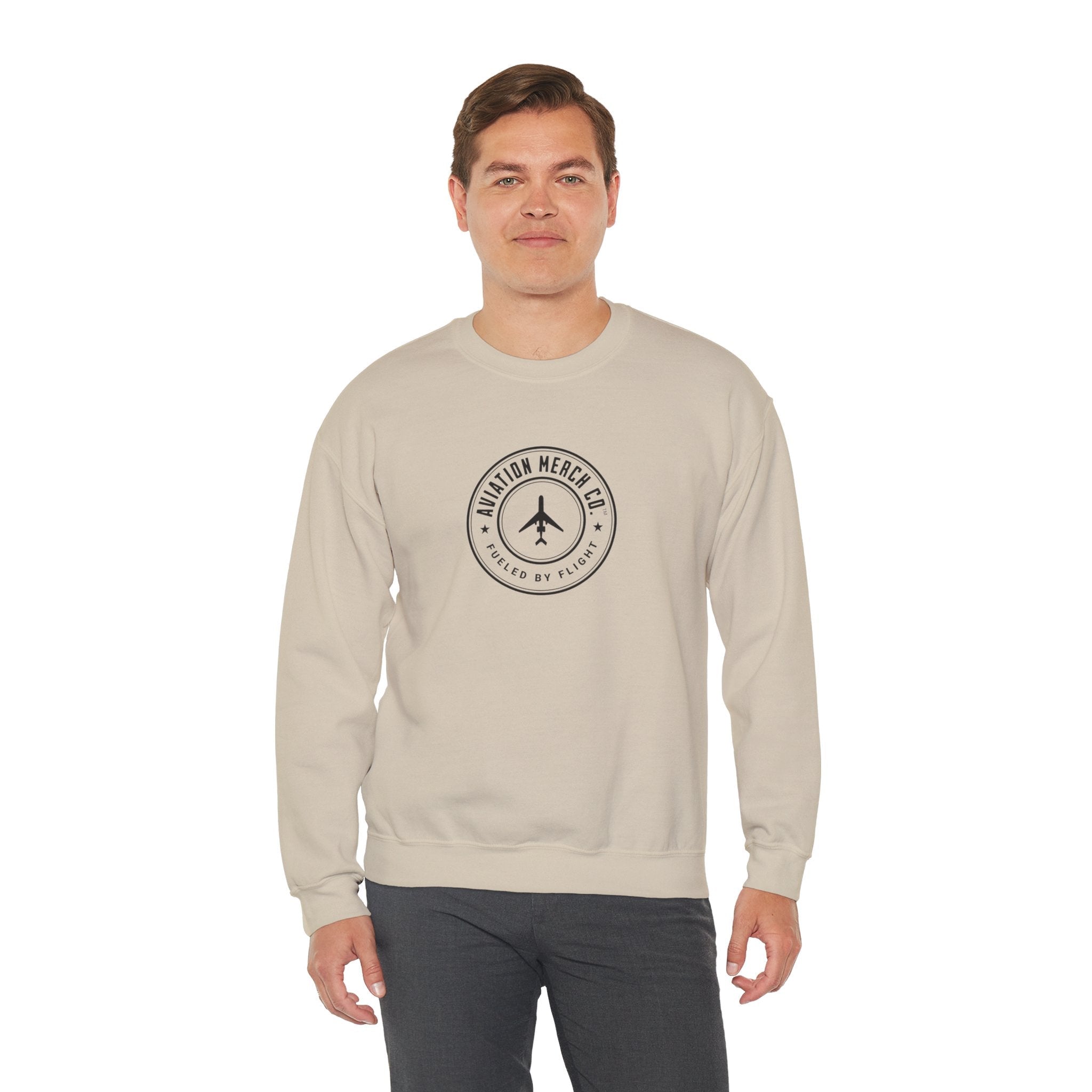 Aviation Merch Co. Logo Unisex Heavy Blend™ Crewneck Sweatshirt - Sweatshirt - WCUniforms