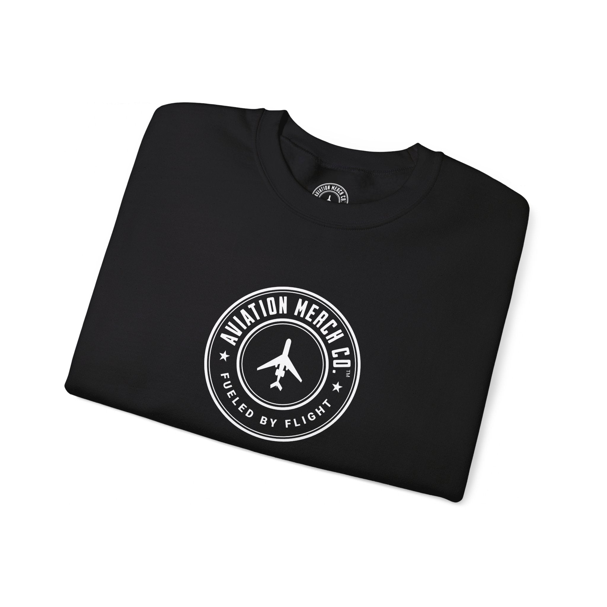 Aviation Merch Co. Logo Unisex Heavy Blend™ Crewneck Sweatshirt - Sweatshirt - WCUniforms