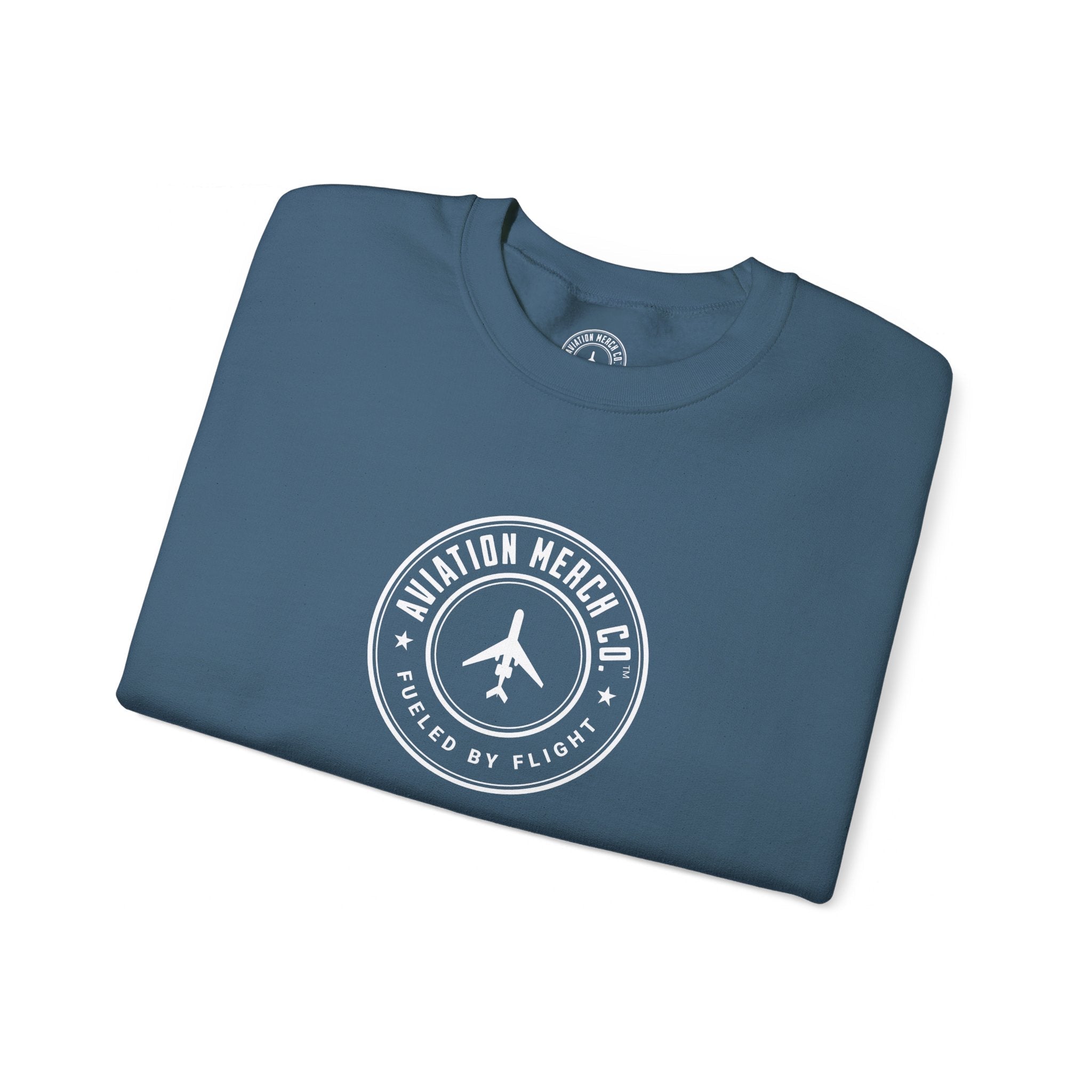 Aviation Merch Co. Logo Unisex Heavy Blend™ Crewneck Sweatshirt - Sweatshirt - WCUniforms
