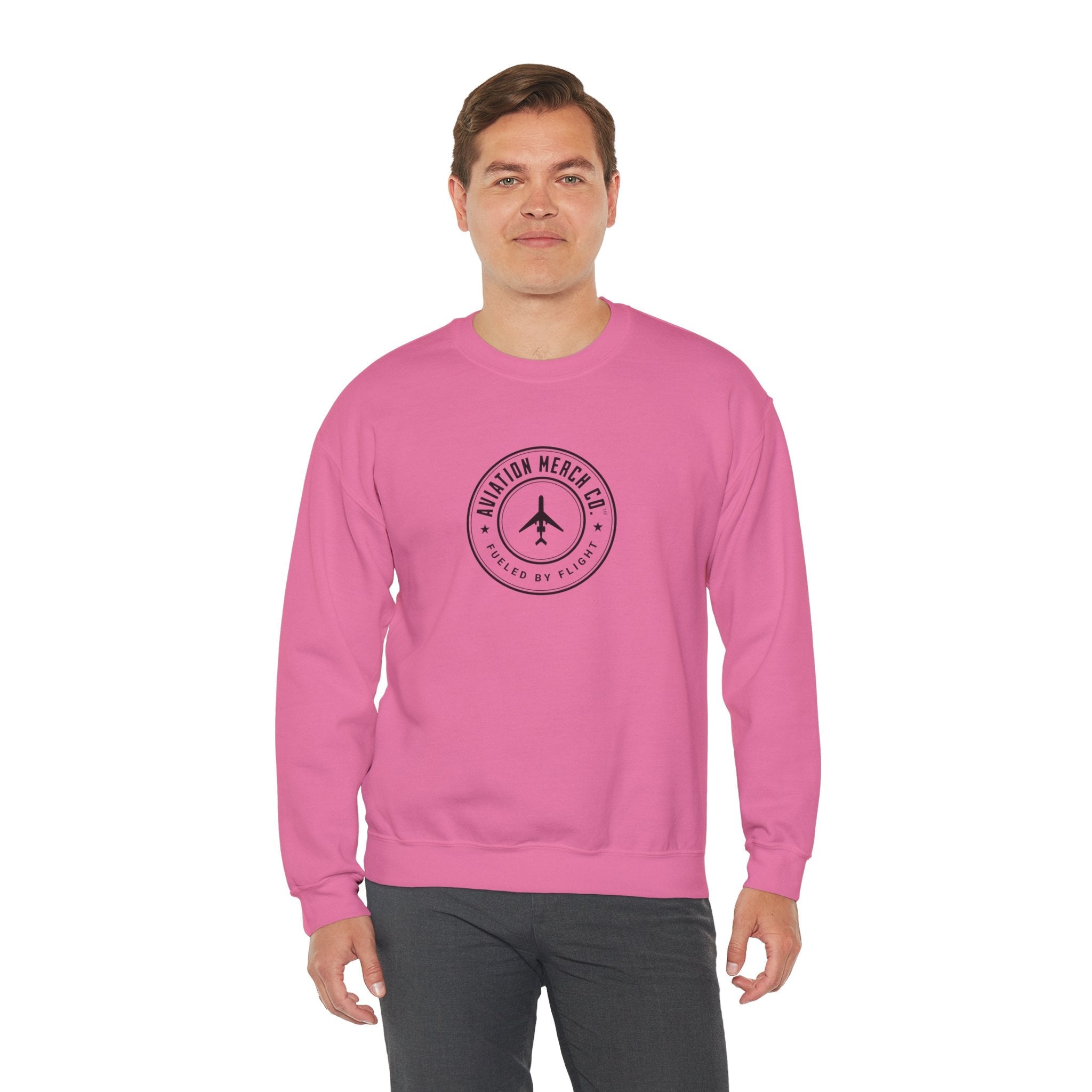 Aviation Merch Co. Logo Unisex Heavy Blend™ Crewneck Sweatshirt - Sweatshirt - WCUniforms