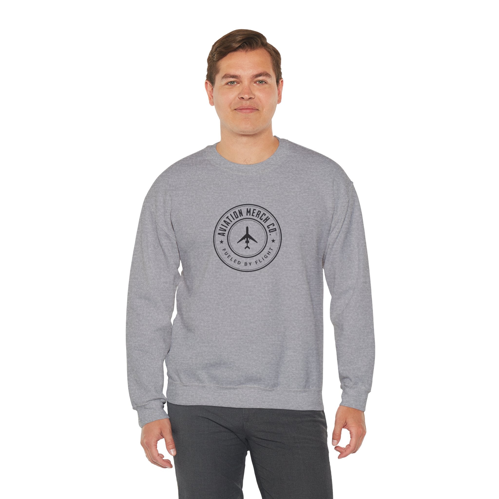 Aviation Merch Co. Logo Unisex Heavy Blend™ Crewneck Sweatshirt - Sweatshirt - WCUniforms