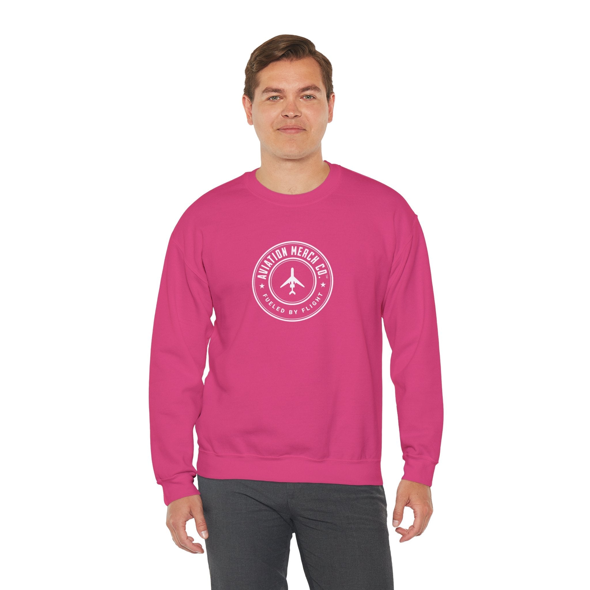 Aviation Merch Co. Logo Unisex Heavy Blend™ Crewneck Sweatshirt - Sweatshirt - WCUniforms