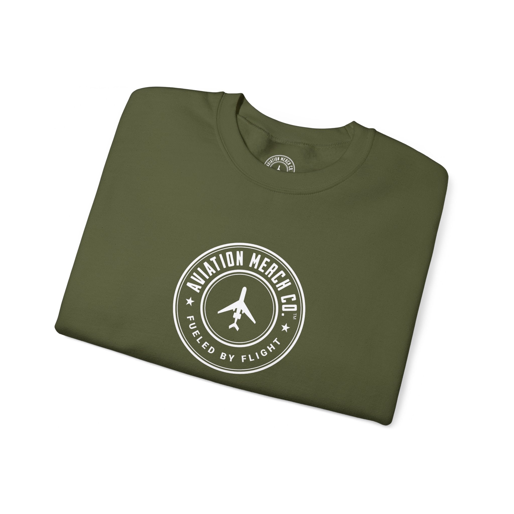 Aviation Merch Co. Logo Unisex Heavy Blend™ Crewneck Sweatshirt - Sweatshirt - WCUniforms