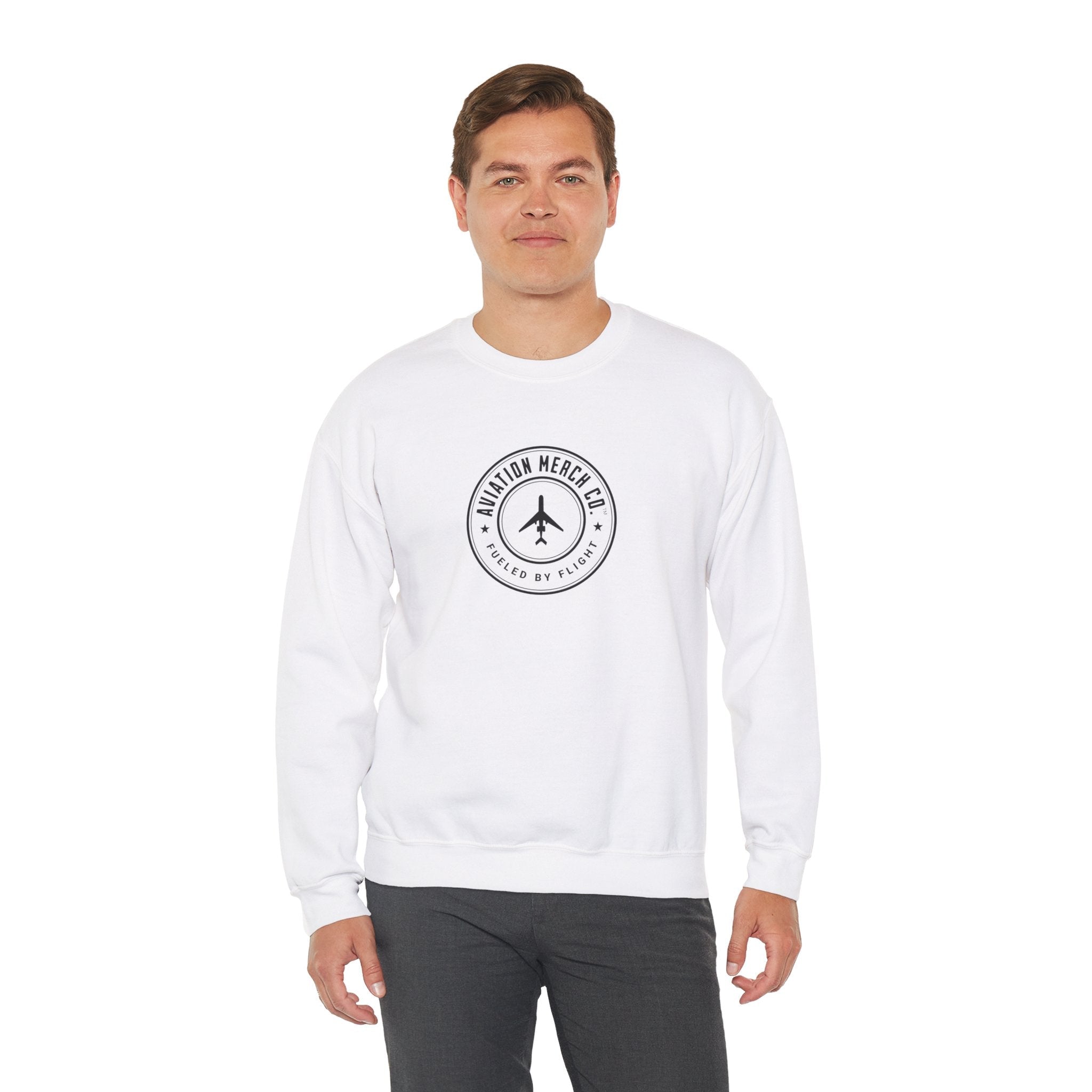 Aviation Merch Co. Logo Unisex Heavy Blend™ Crewneck Sweatshirt - Sweatshirt - WCUniforms