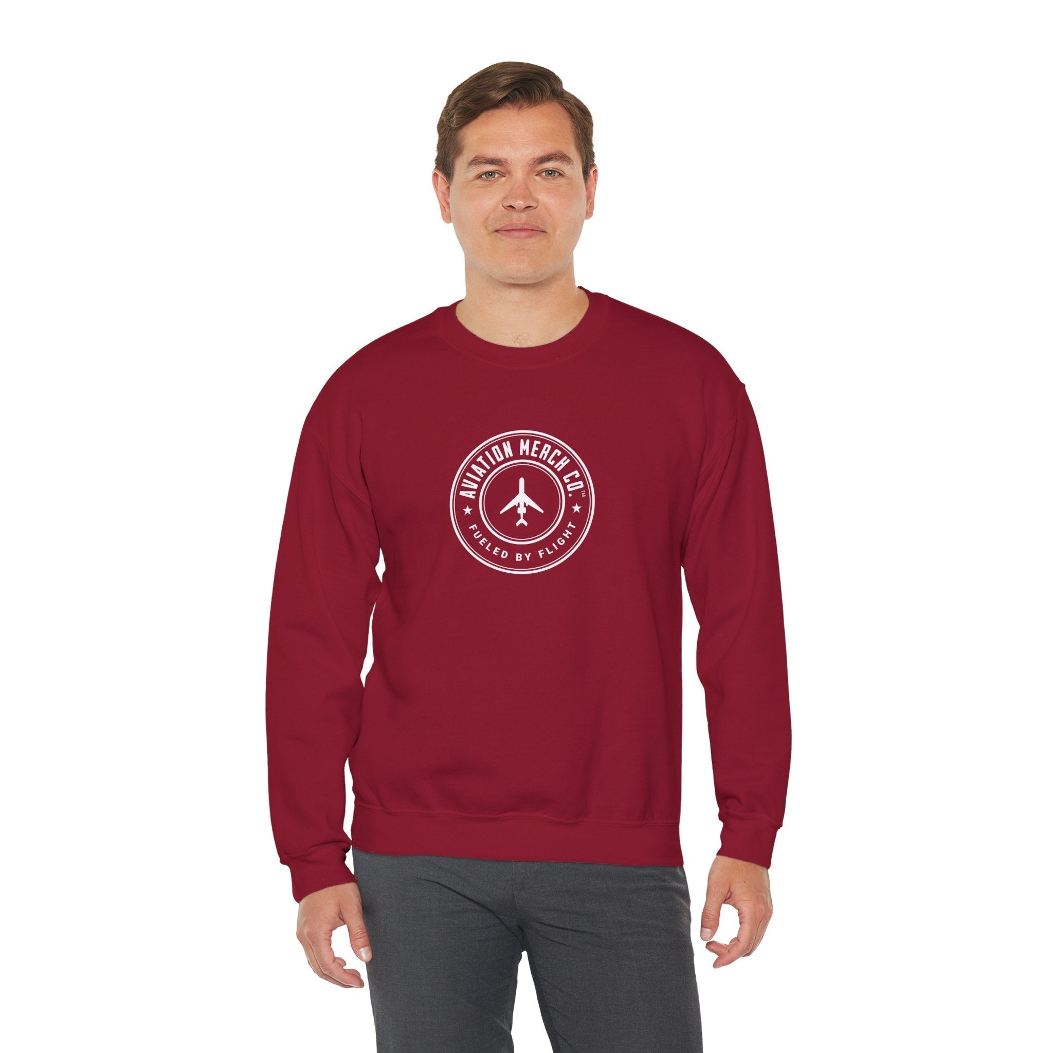 Aviation Merch Co. Logo Unisex Heavy Blend™ Crewneck Sweatshirt - Sweatshirt - WCUniforms