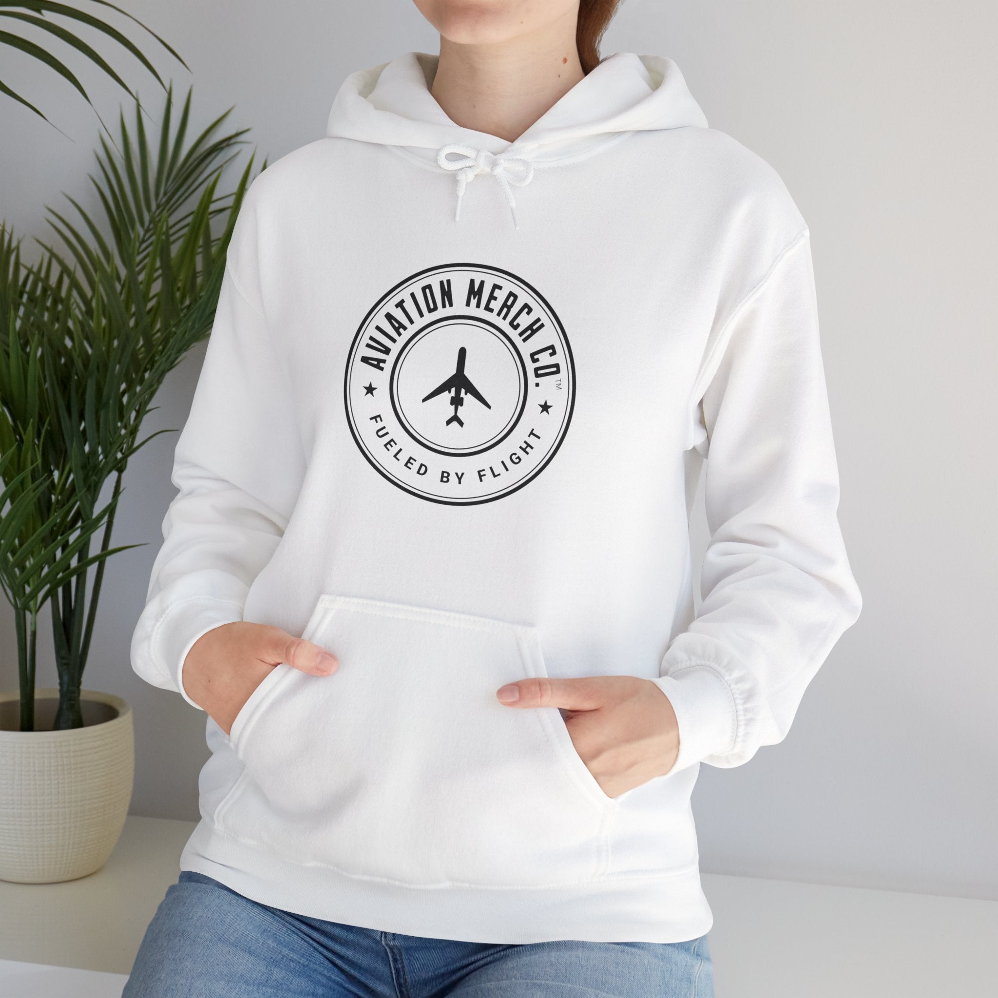 Aviation Merch Co. Logo Unisex Heavy Blend™ Hooded Sweatshirt - Hoodie - WCUniforms