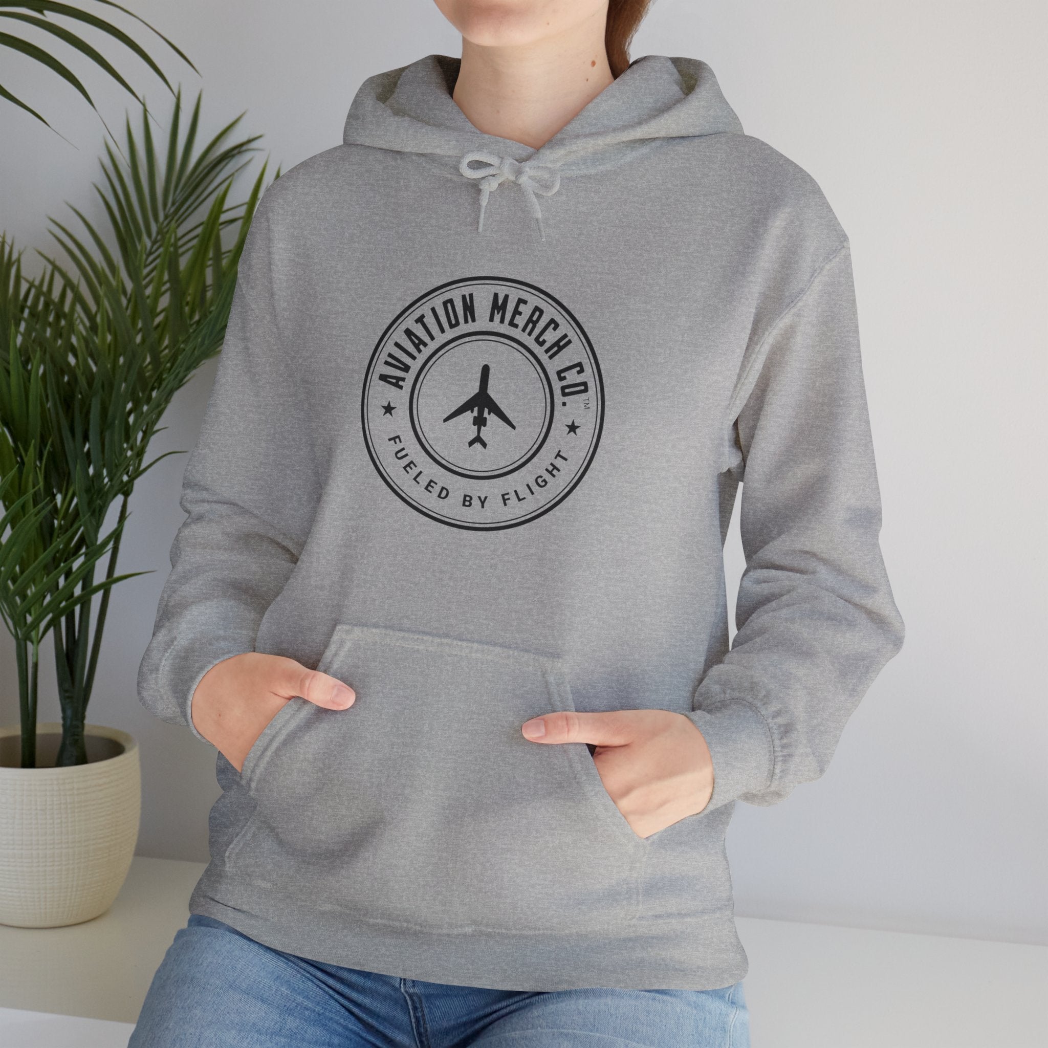 Aviation Merch Co. Logo Unisex Heavy Blend™ Hooded Sweatshirt - Hoodie - WCUniforms
