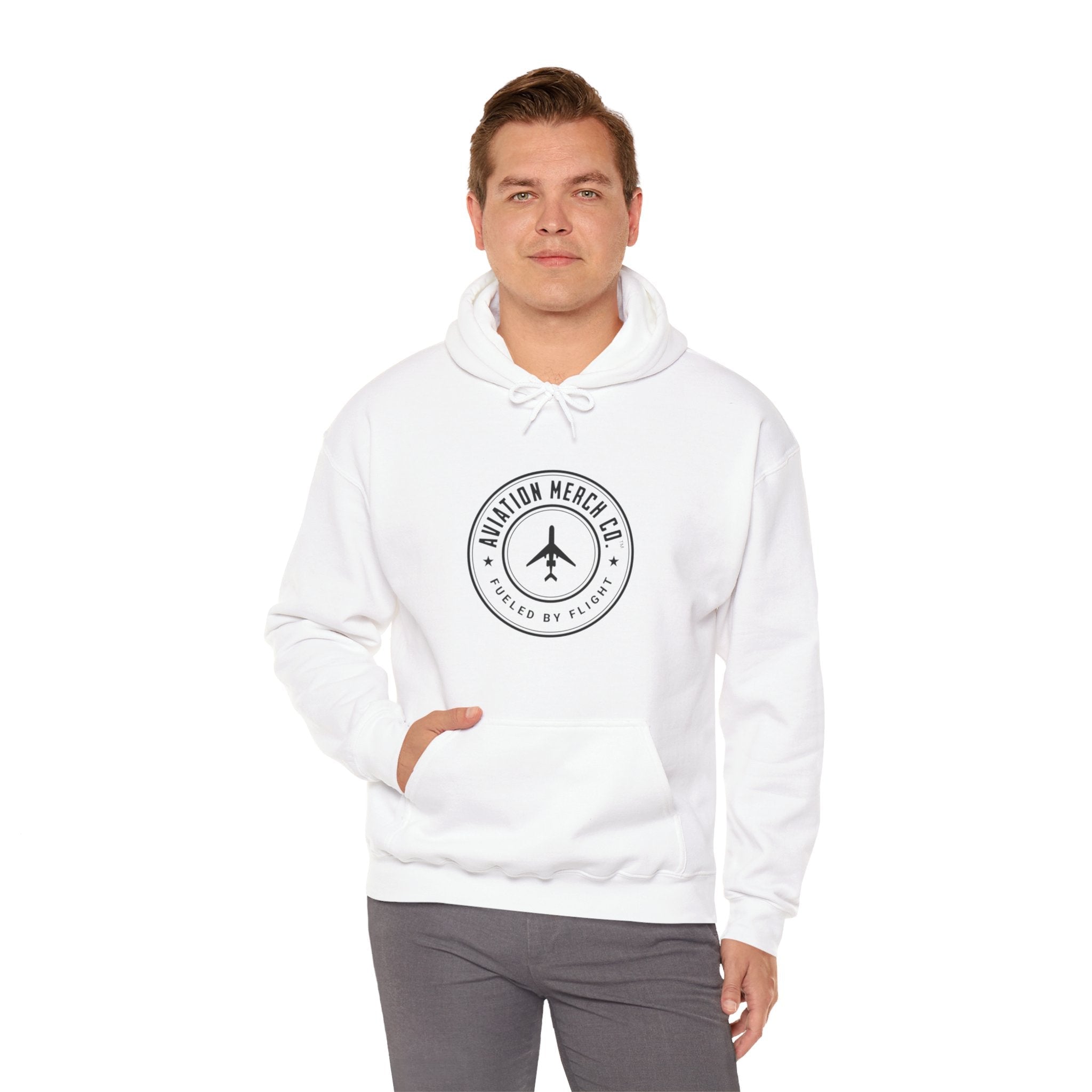 Aviation Merch Co. Logo Unisex Heavy Blend™ Hooded Sweatshirt - Hoodie - WCUniforms