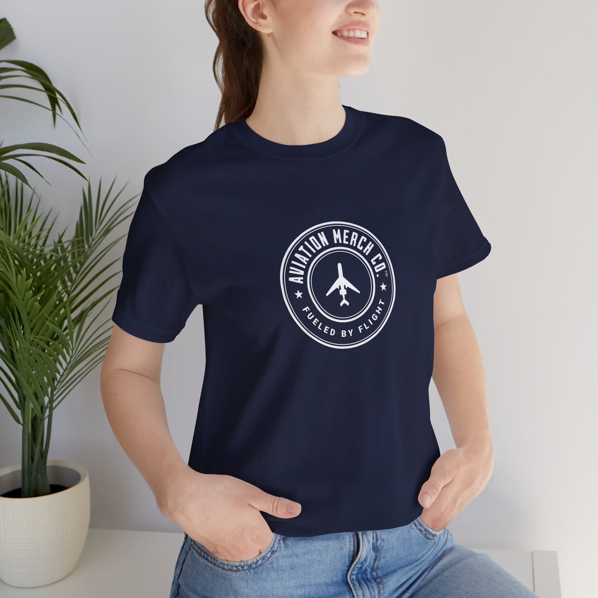Aviation Merch Co. Logo Unisex Jersey Short Sleeve Tee - T-Shirt - WCUniforms