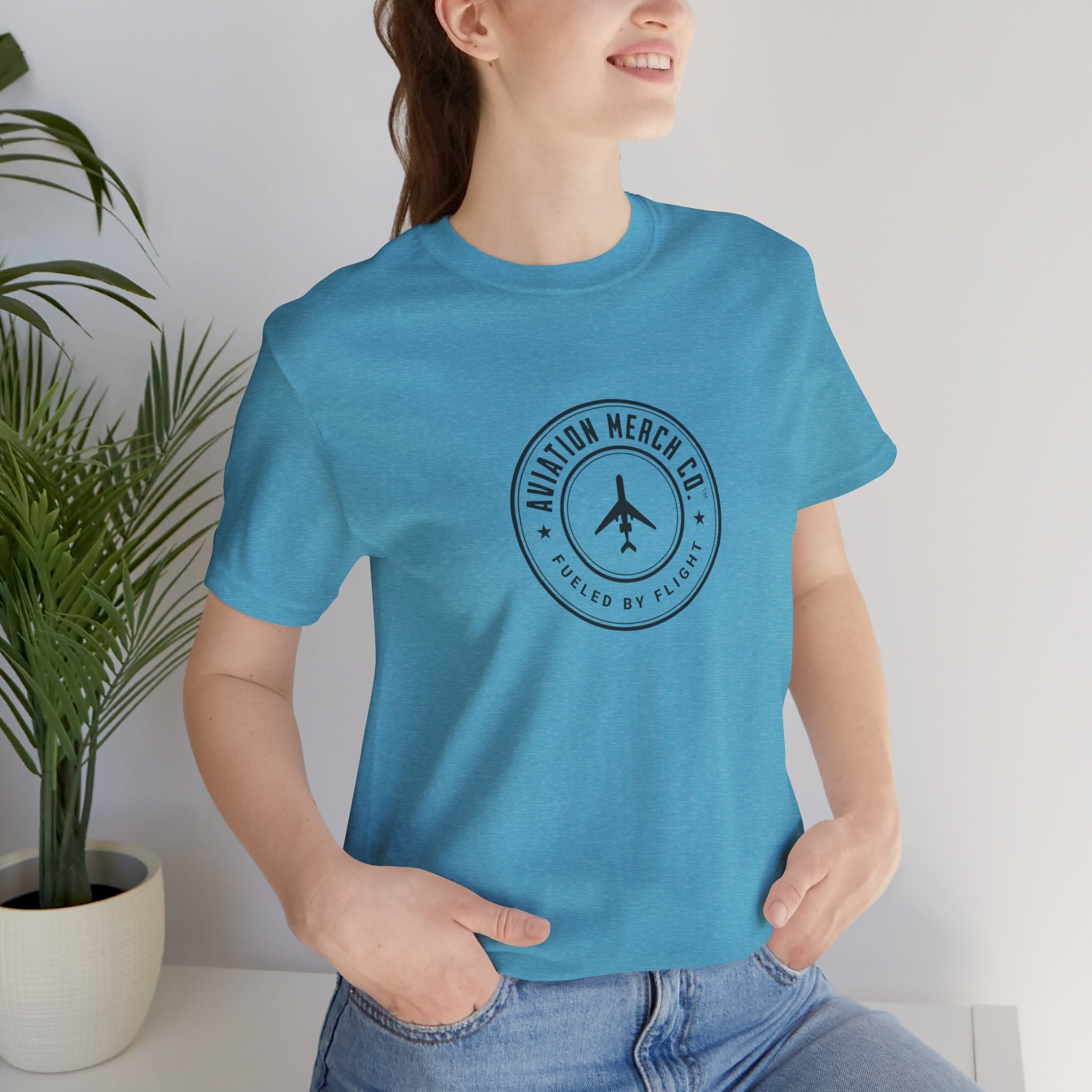 Aviation Merch Co. Logo Unisex Jersey Short Sleeve Tee - T-Shirt - WCUniforms