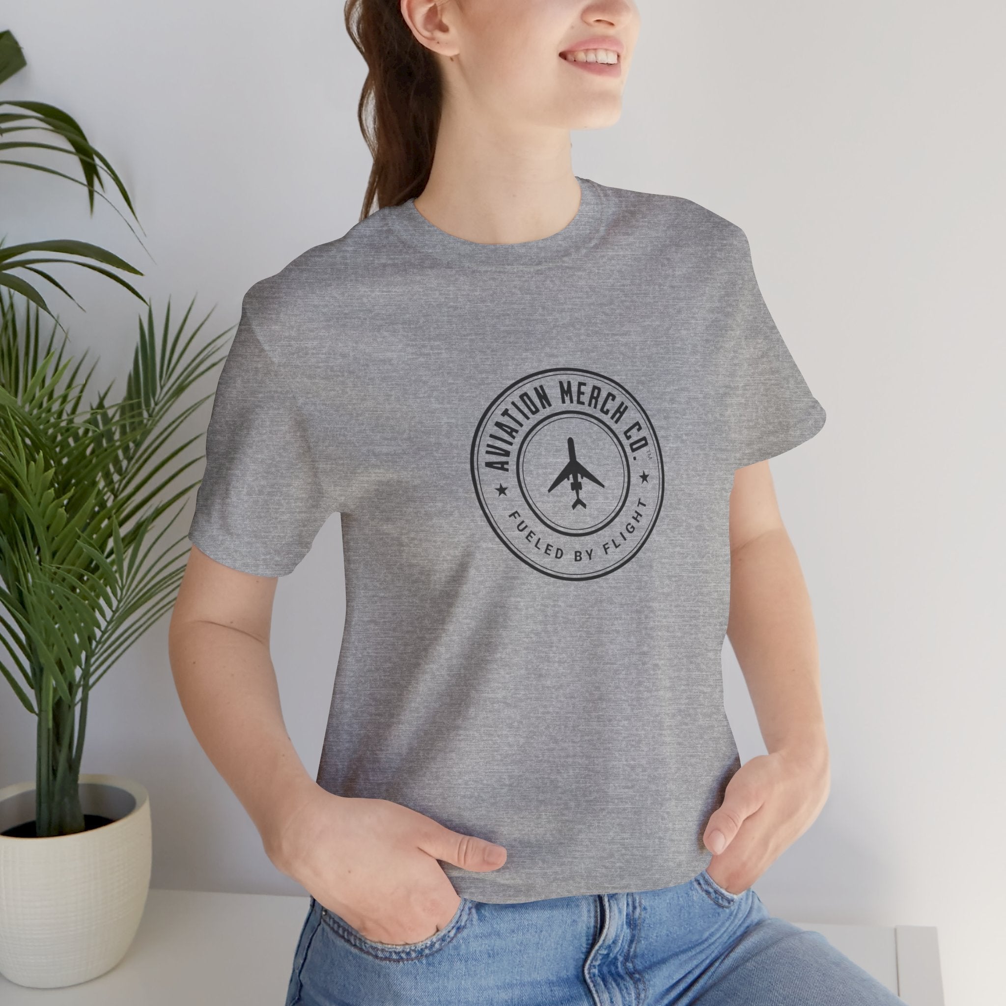 Aviation Merch Co. Logo Unisex Jersey Short Sleeve Tee - T-Shirt - WCUniforms