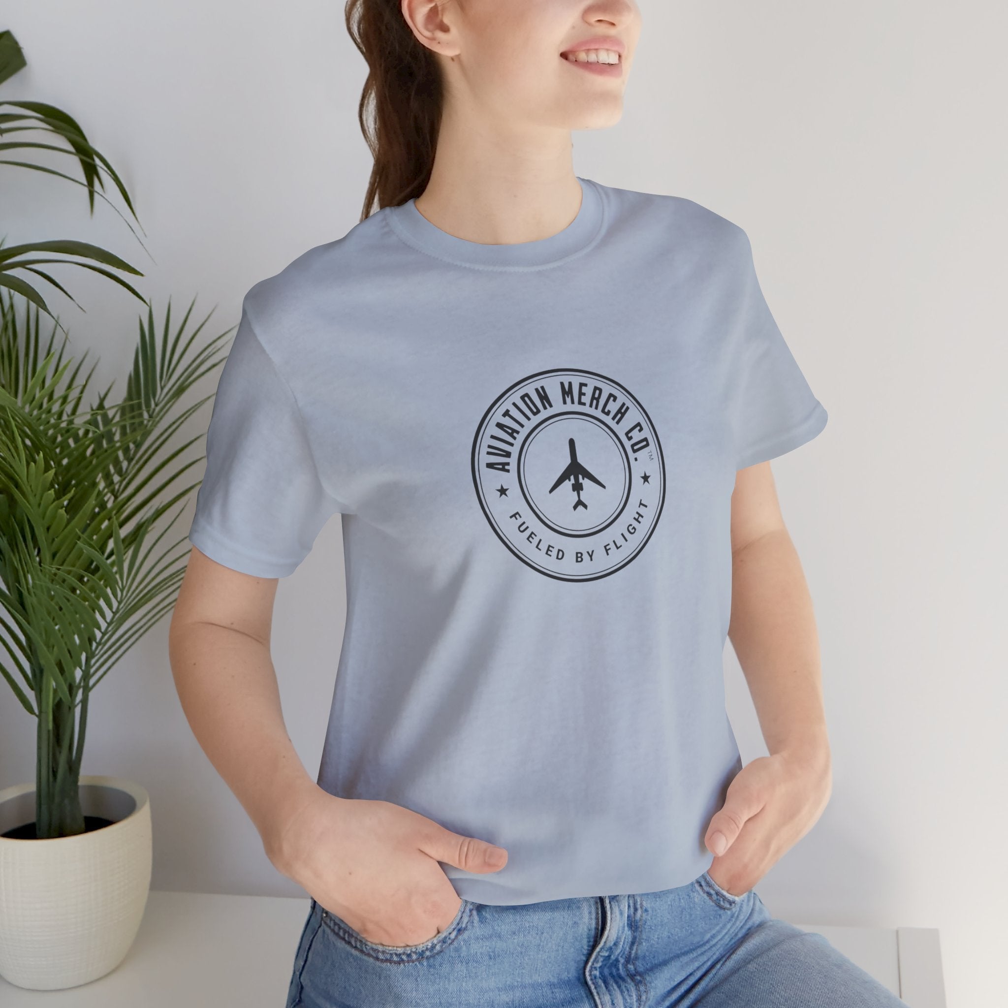 Aviation Merch Co. Logo Unisex Jersey Short Sleeve Tee - T-Shirt - WCUniforms
