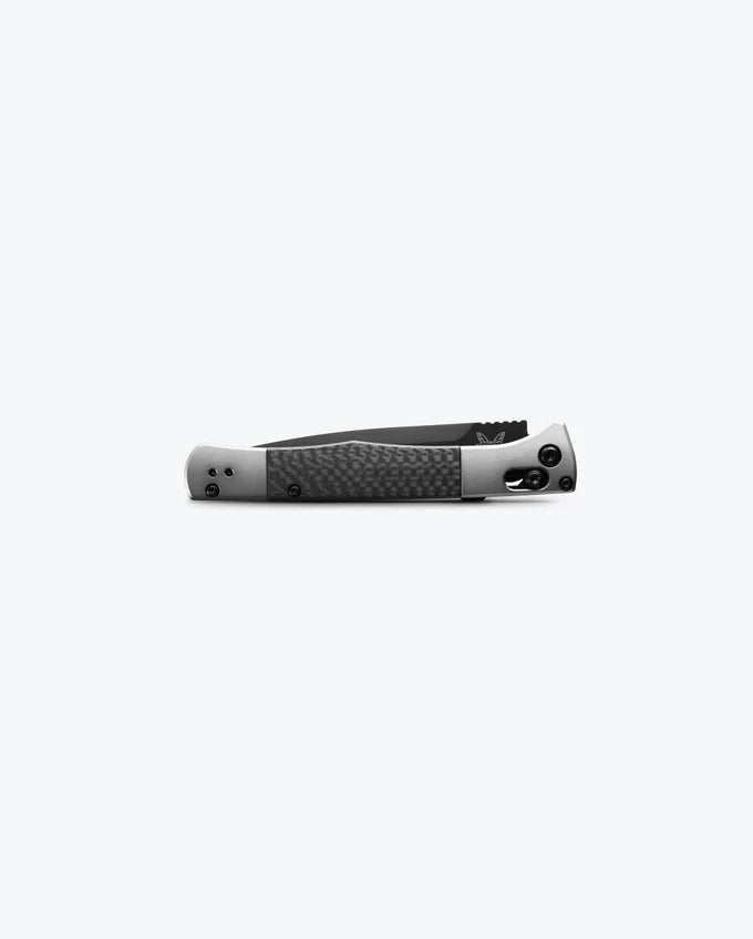 Benchmade 4170BK Auto Fact knife closed, showing full profile with reversible deep-carry pocket clip