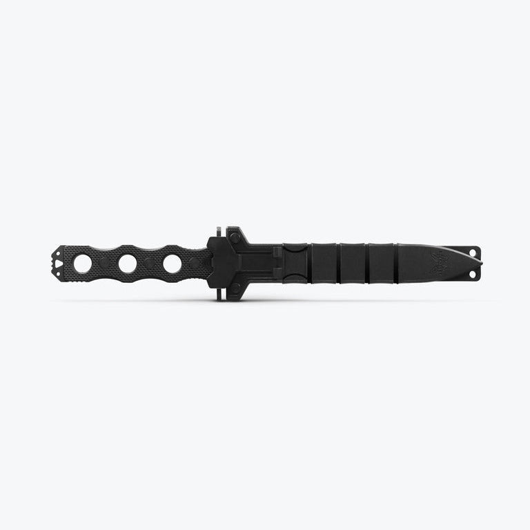 Black knife sheath on a white background