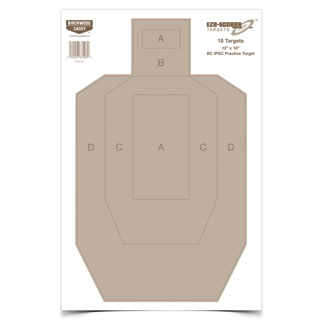 Birchwood Casey Eze - Scorer 12 x 18 BC IPSC Practice Target BC - 37018 - WCUniforms