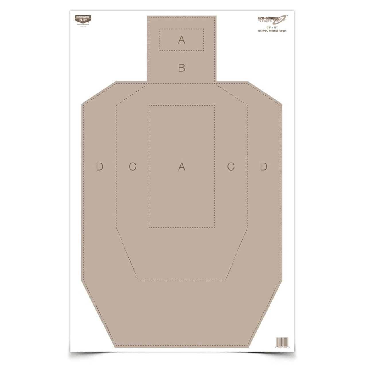 Birchwood Casey Eze-Scorer 23 x 35 IPSC Practice Target, 5 Targets BC-37029 - WCUniforms