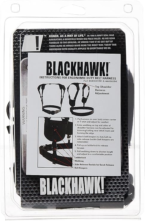 BLACKHAWK! Ergonomic Duty Belt Harness 44H002BK - WCUniforms