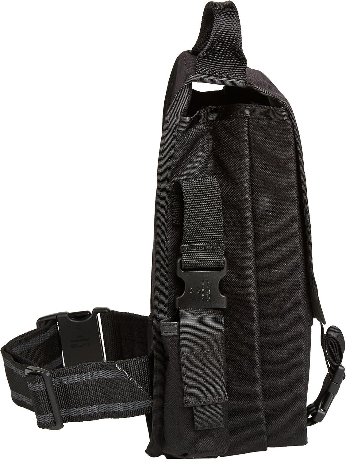 Opposite side view of BLACKHAWK! Mini Deployment Bag showing padded profile and straps