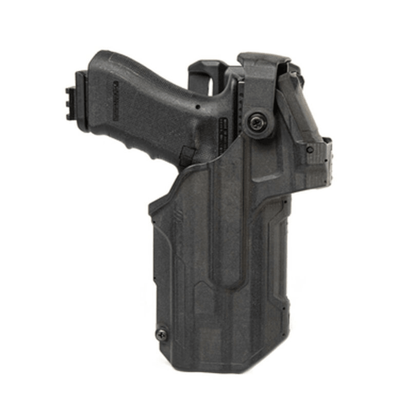 BLACKHAWK! T-SERIES L3D LIGHT-BEARING RED DOT SIGHT (RDS) DUTY HOLSTER - Glock 17/19/22/23/31/32/45/47 w/TLR 1/2, Box 44ND00BWR - WCUniforms