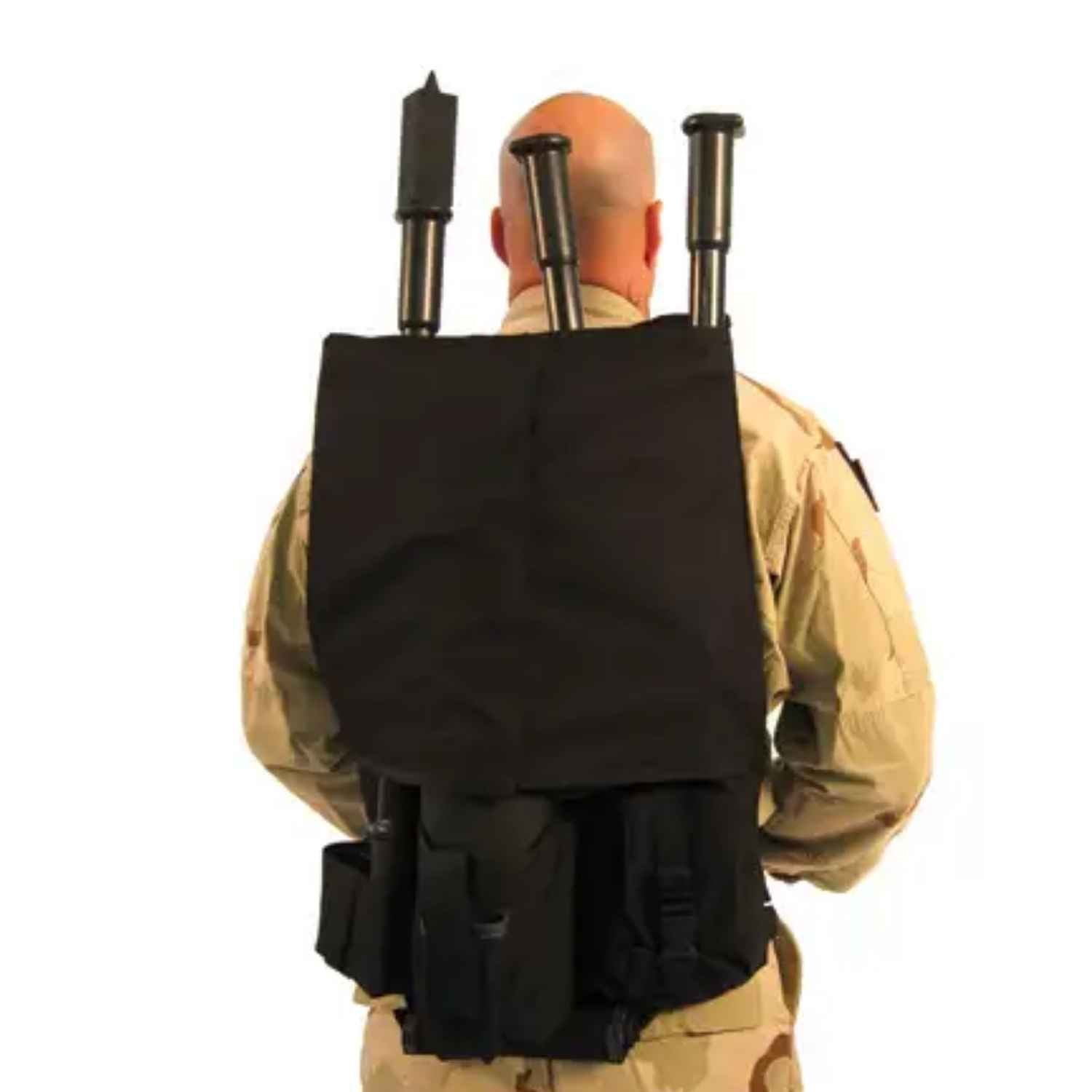 BLACKHAWK! U.K. M.O.E. Tool Pack 990662BK worn on back with compatible breaching tools, tools not included
