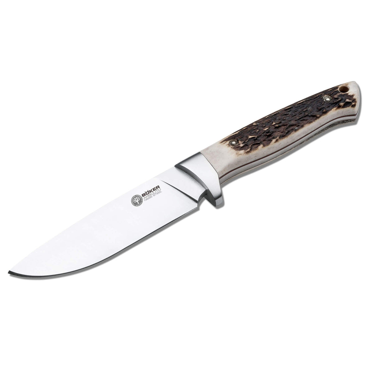 Boker Arbolito Hunter stag fixed blade knife 02BA351H